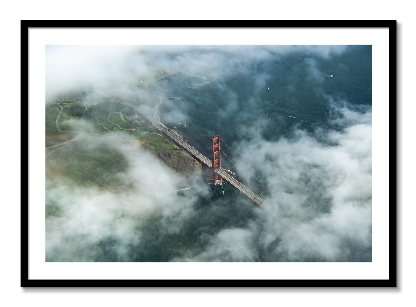 Framed photograph of Peaking Through by Dylan Ozanich, Black frame, Borders