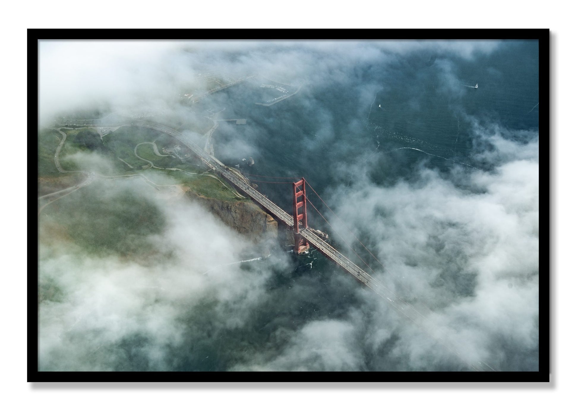 Framed photograph of Peaking Through by Dylan Ozanich, Black frame, Full Bleed