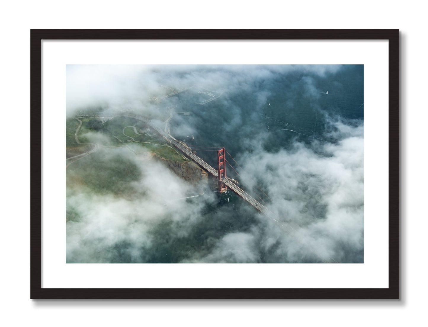 Framed photograph of Peaking Through by Dylan Ozanich, Black frame, Borders