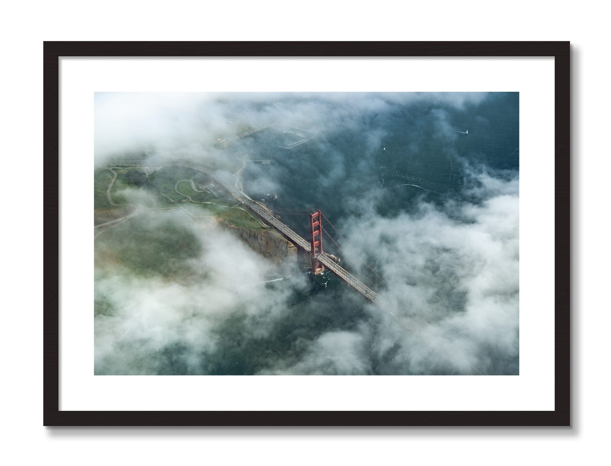 Framed photograph of Peaking Through by Dylan Ozanich, Black frame, Borders