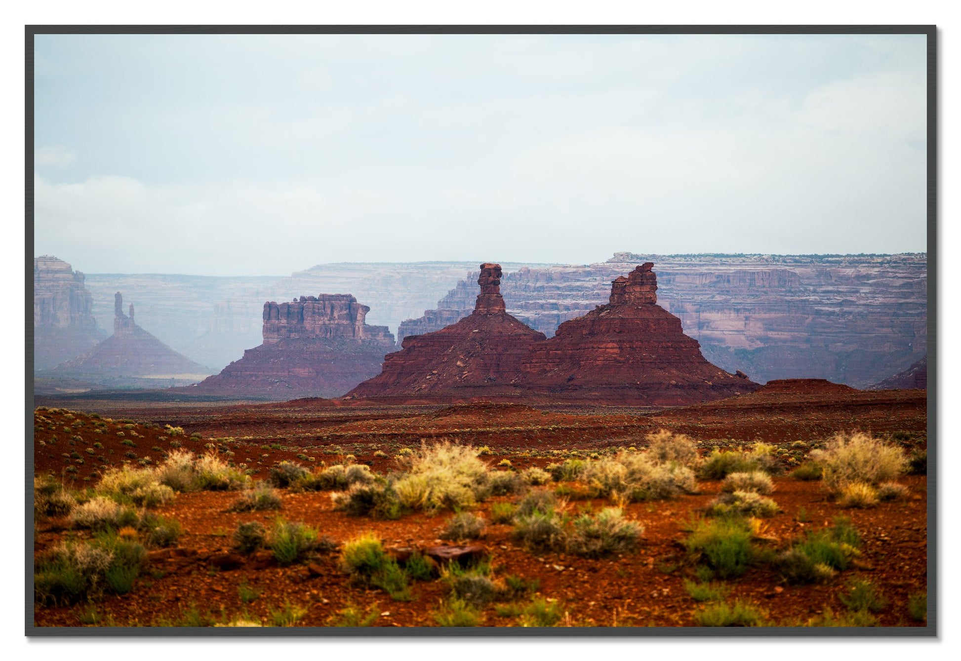 Pillars by Dylan Ozanich, 48×72 Full Bleed Print in a Grey frame