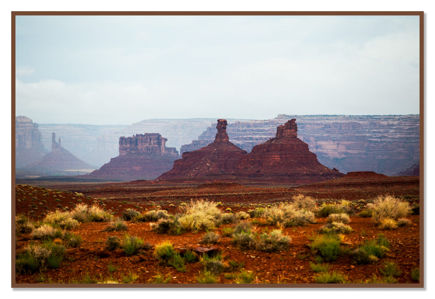 Pillars by Dylan Ozanich, 48×72 Full Bleed Print in a Walnut frame