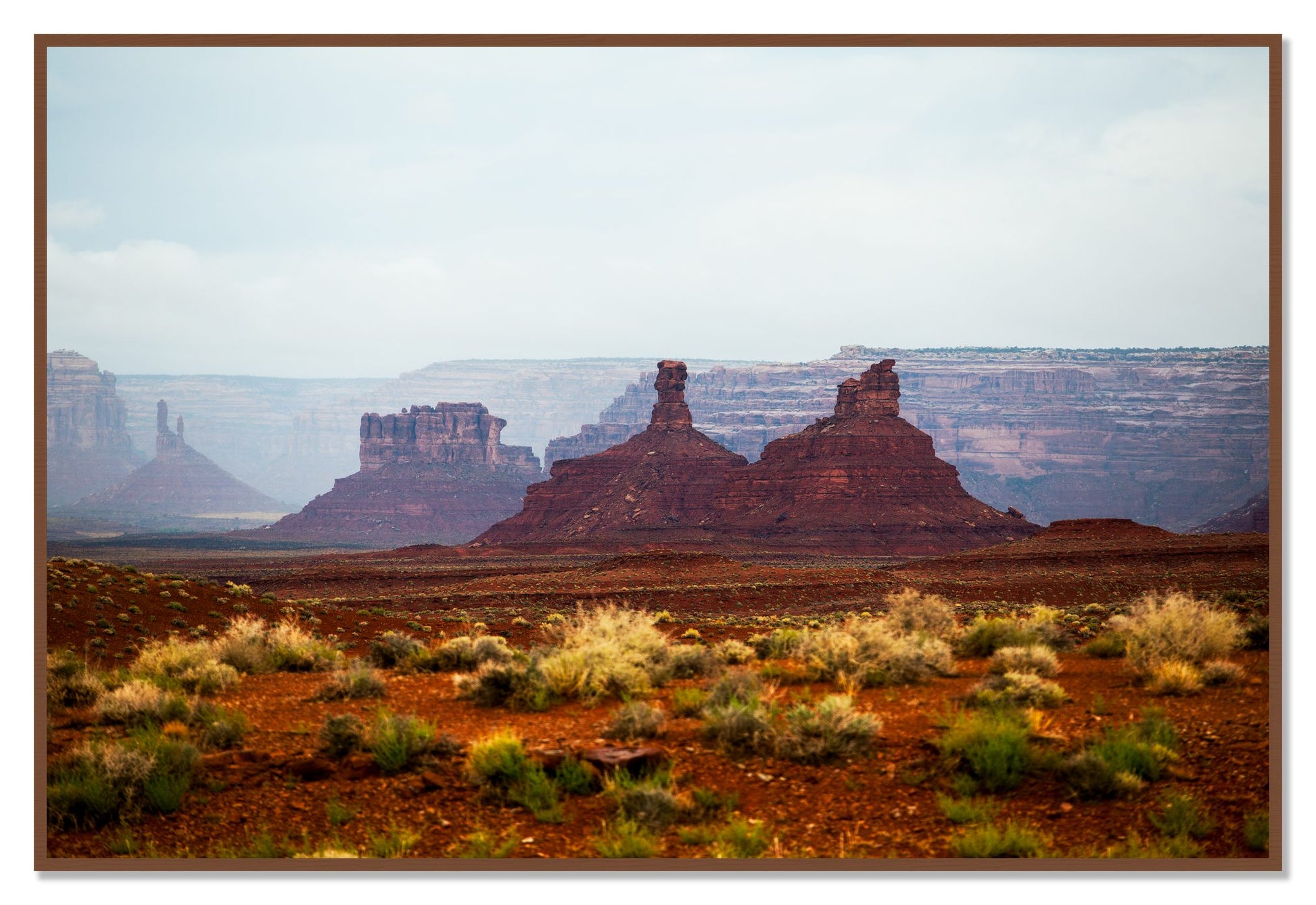 Pillars by Dylan Ozanich, 48×72 Full Bleed Print in a Walnut frame