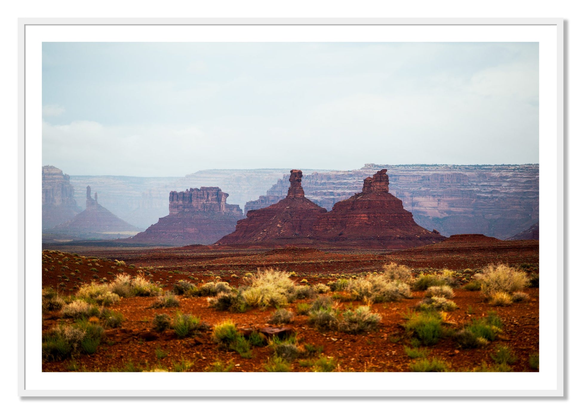 Framed photograph of Pillars by Dylan Ozanich, White frame, Borders