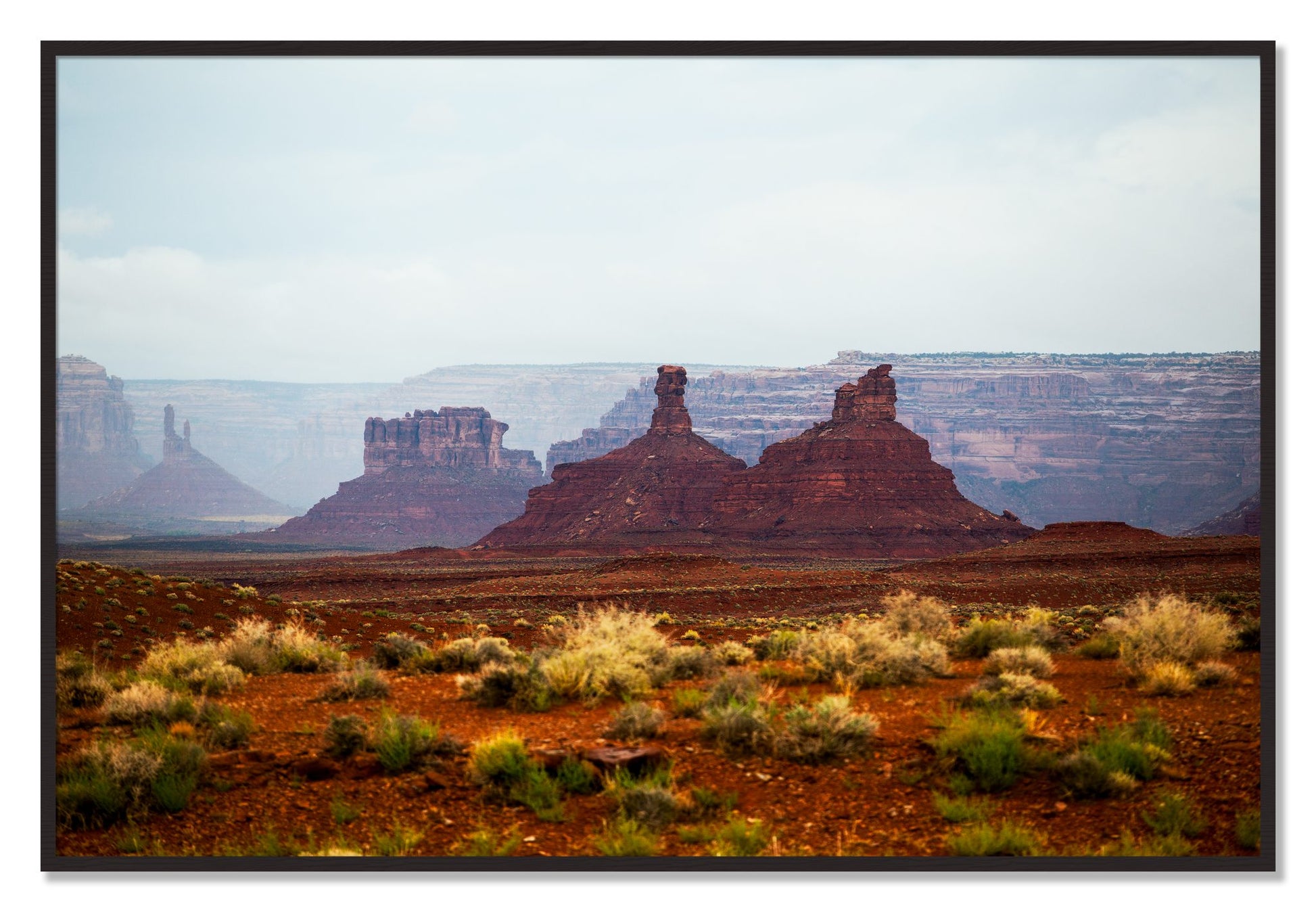 Framed photograph of Pillars by Dylan Ozanich, Black Walnut frame, Full Bleed