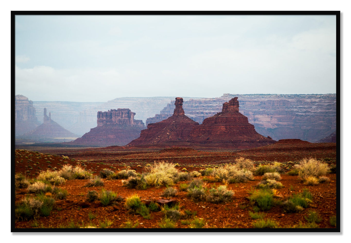 Framed photograph of Pillars by Dylan Ozanich, Black frame, Full Bleed