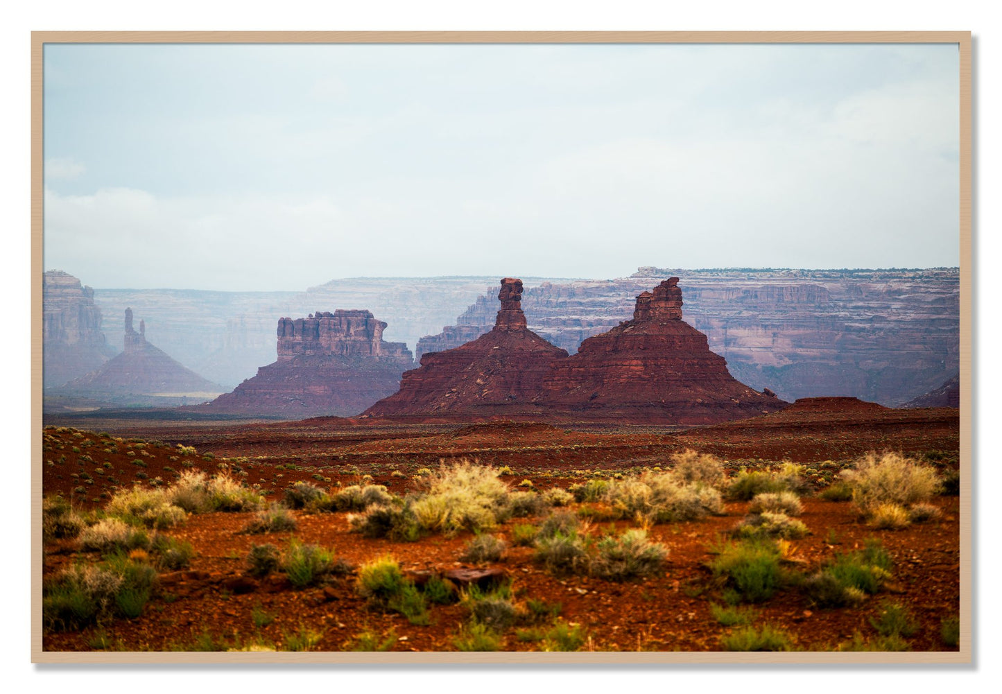 Framed photograph of Pillars by Dylan Ozanich, Oak frame, Full Bleed