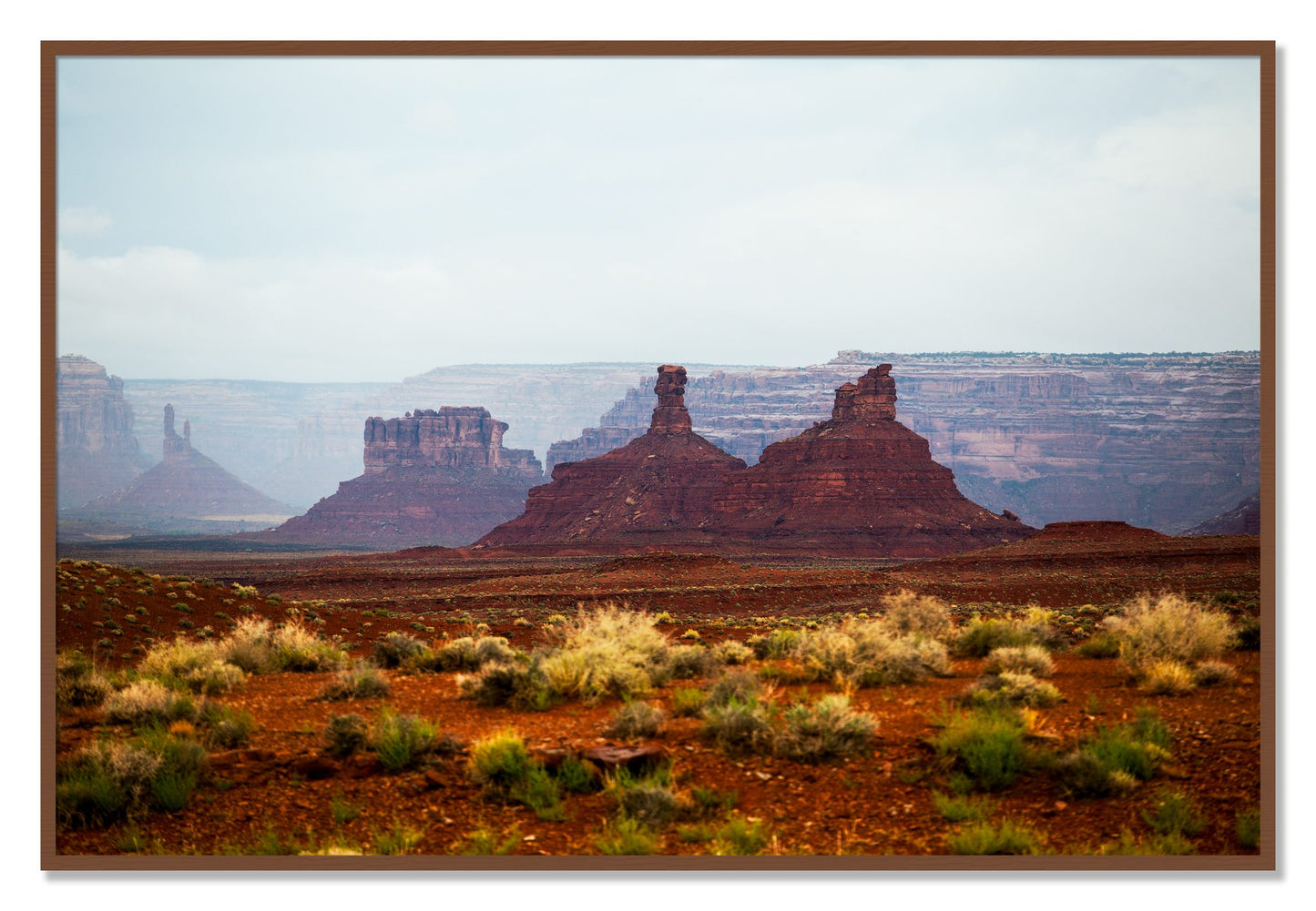 Framed photograph of Pillars by Dylan Ozanich, Walnut frame, Full Bleed