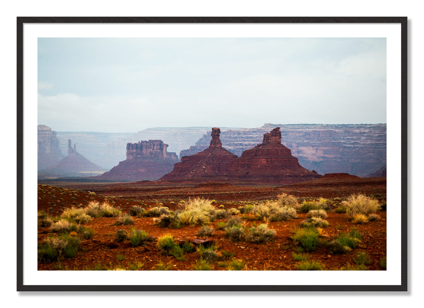 Framed photograph of Pillars by Dylan Ozanich, Black Walnut frame, Borders