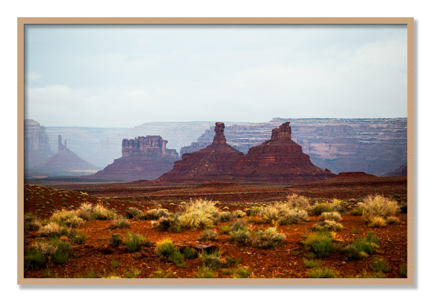 Framed photograph of Pillars by Dylan Ozanich, Oak frame, Full Bleed