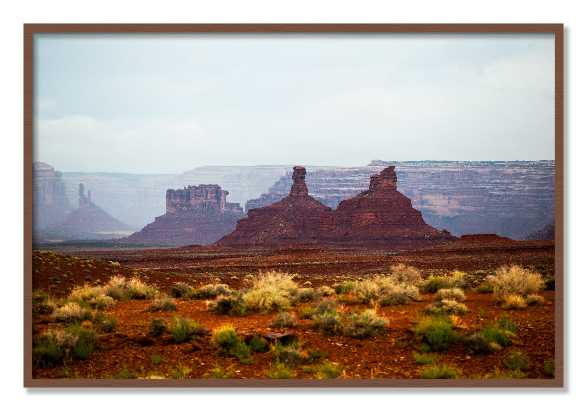 Framed photograph of Pillars by Dylan Ozanich, Walnut frame, Full Bleed