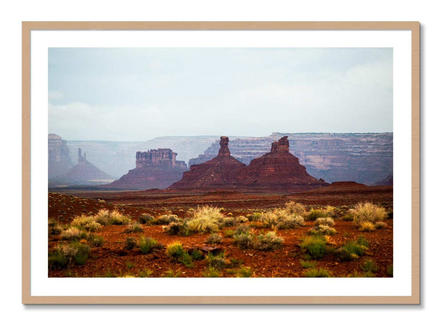 Framed photograph of Pillars by Dylan Ozanich, Oak frame, Borders