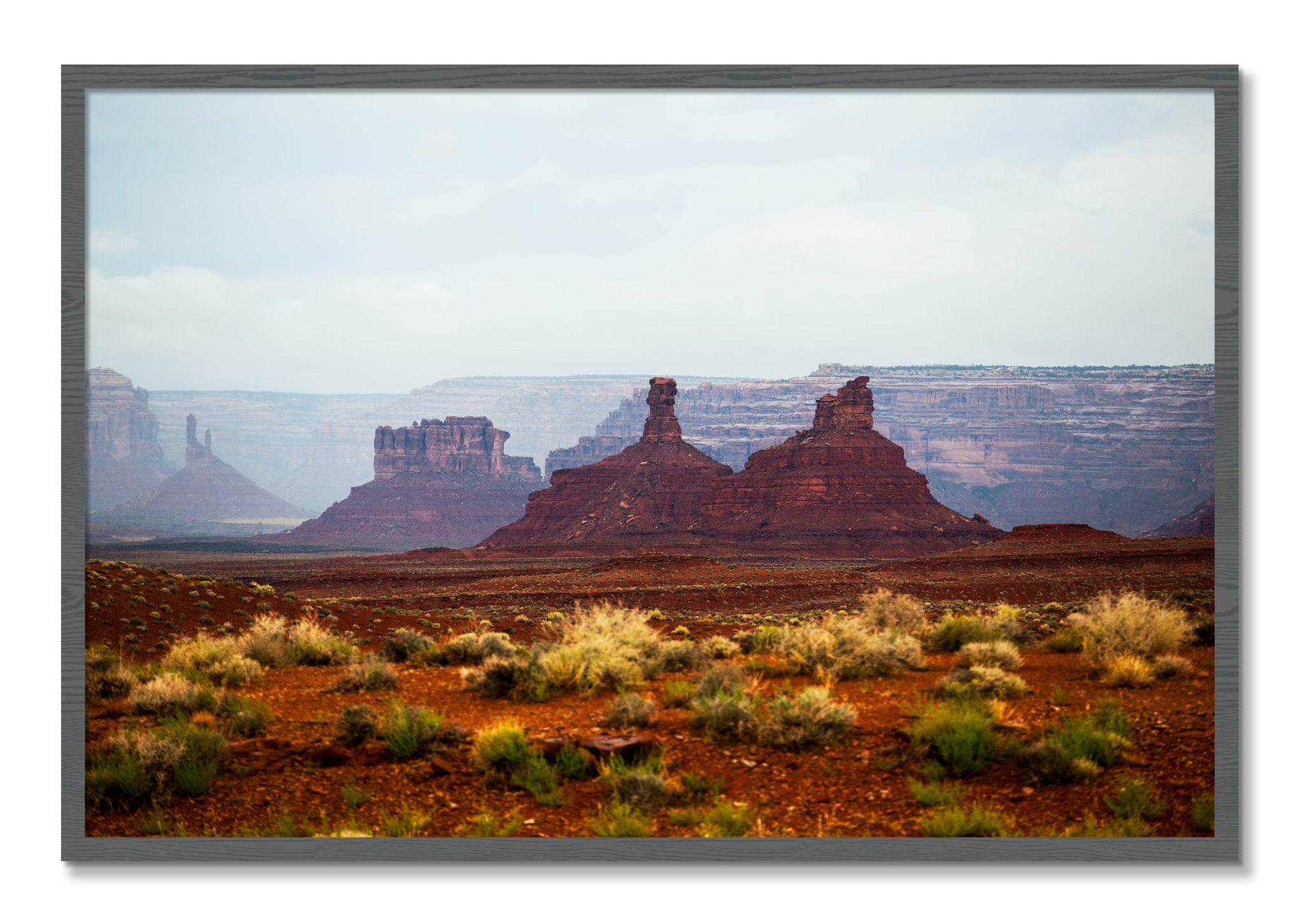 Framed photograph of Pillars by Dylan Ozanich, Grey frame, Full Bleed