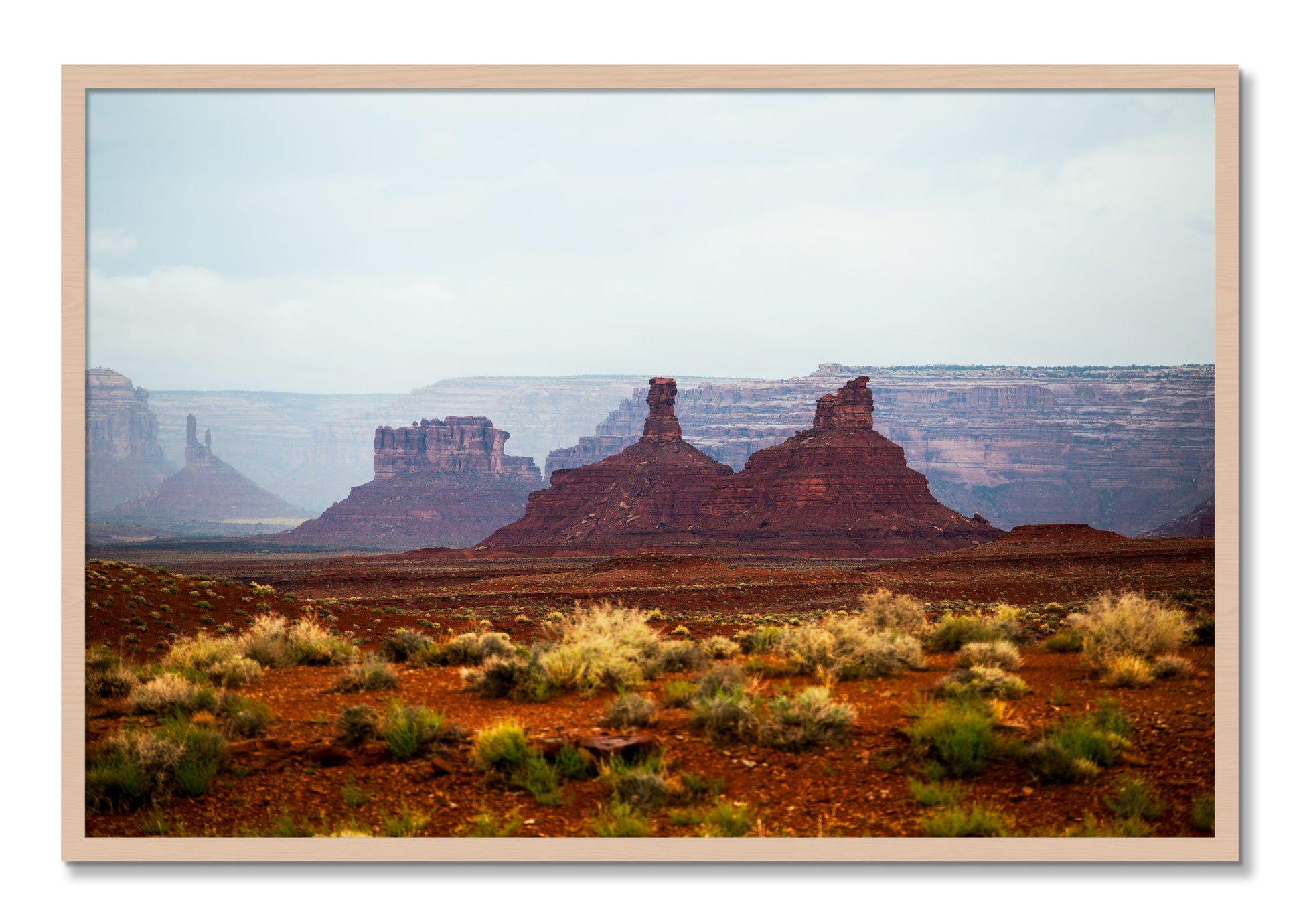 Framed photograph of Pillars by Dylan Ozanich, Maple frame, Full Bleed