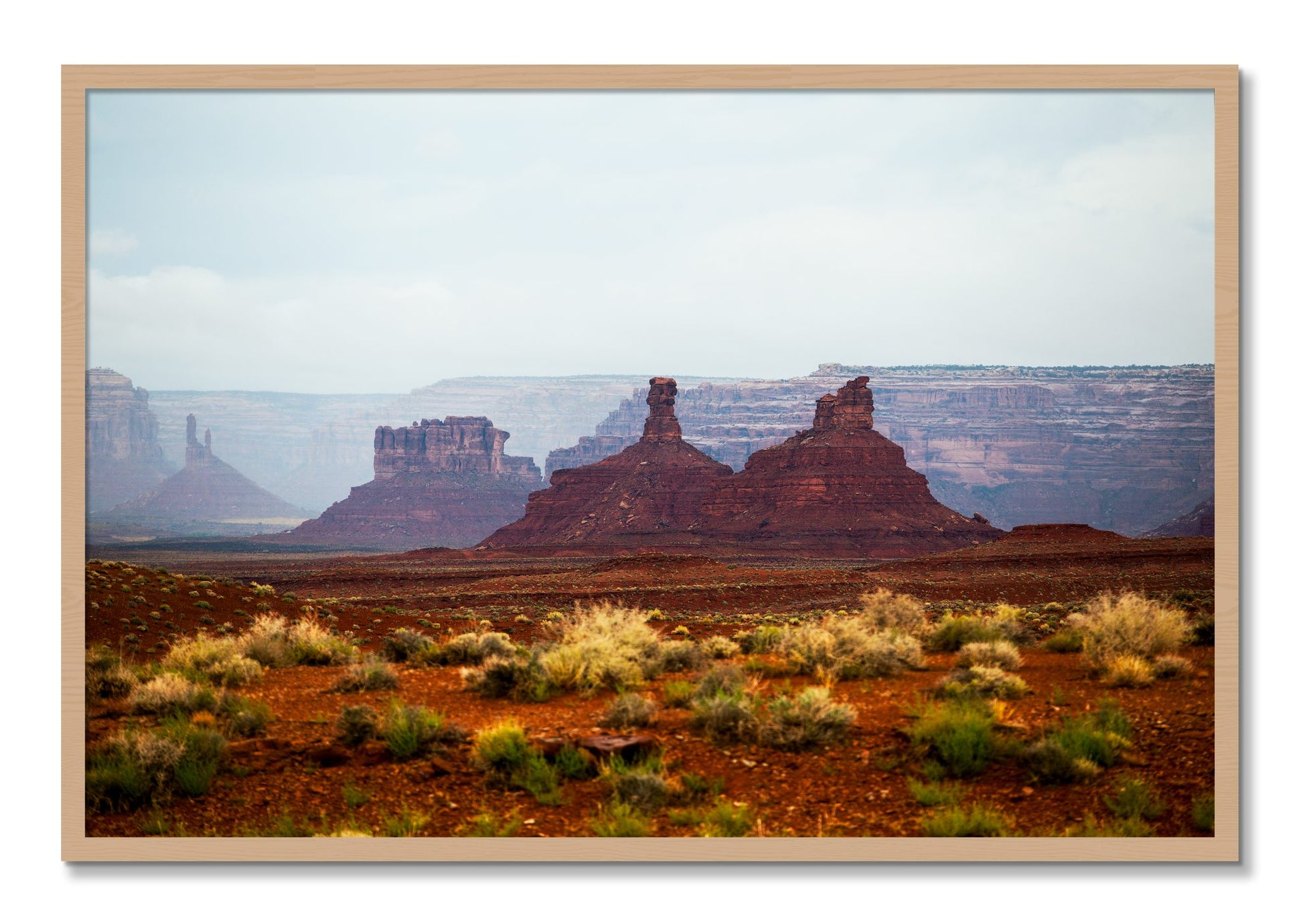 Framed photograph of Pillars by Dylan Ozanich, Oak frame, Full Bleed