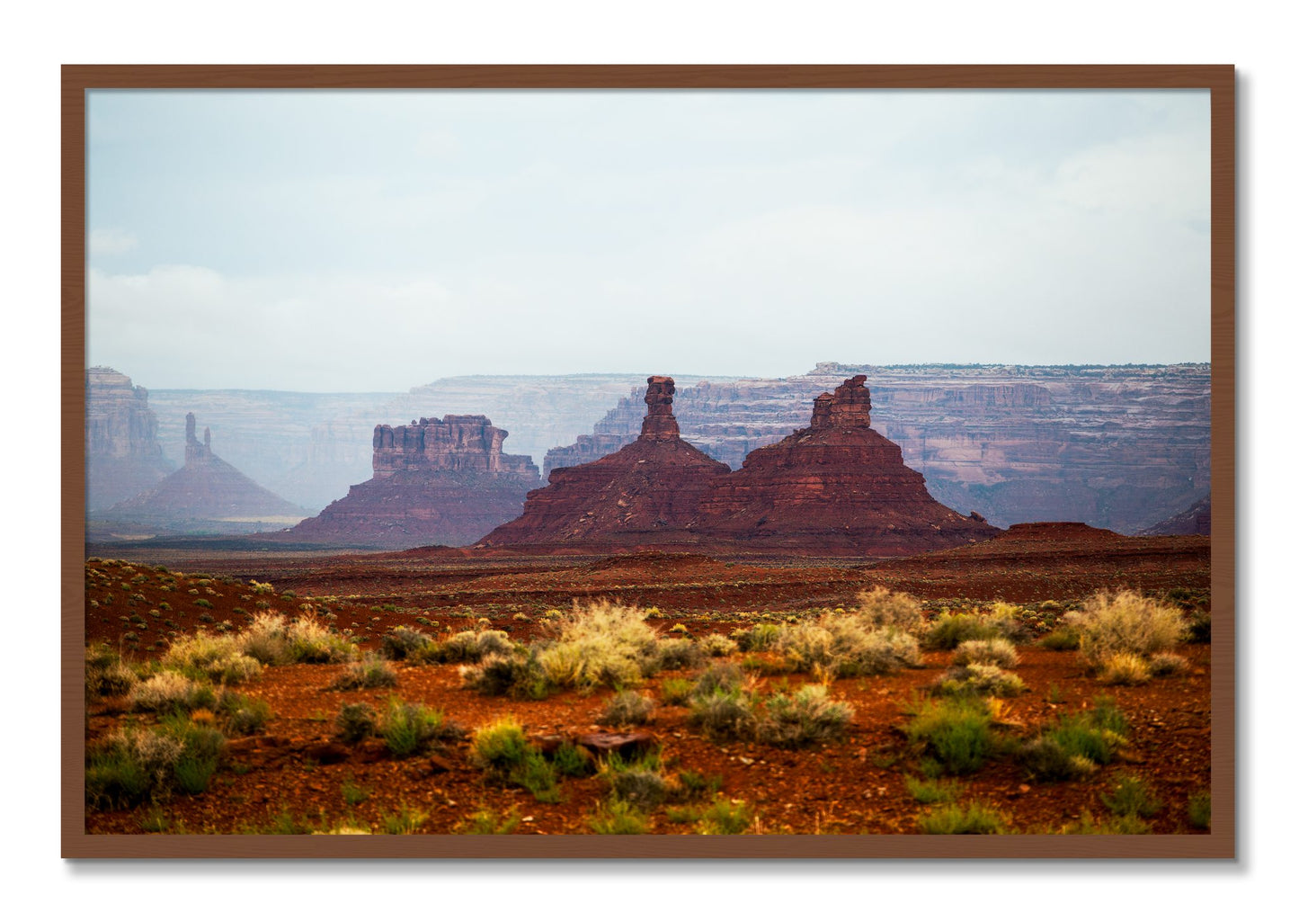 Framed photograph of Pillars by Dylan Ozanich, Walnut frame, Full Bleed