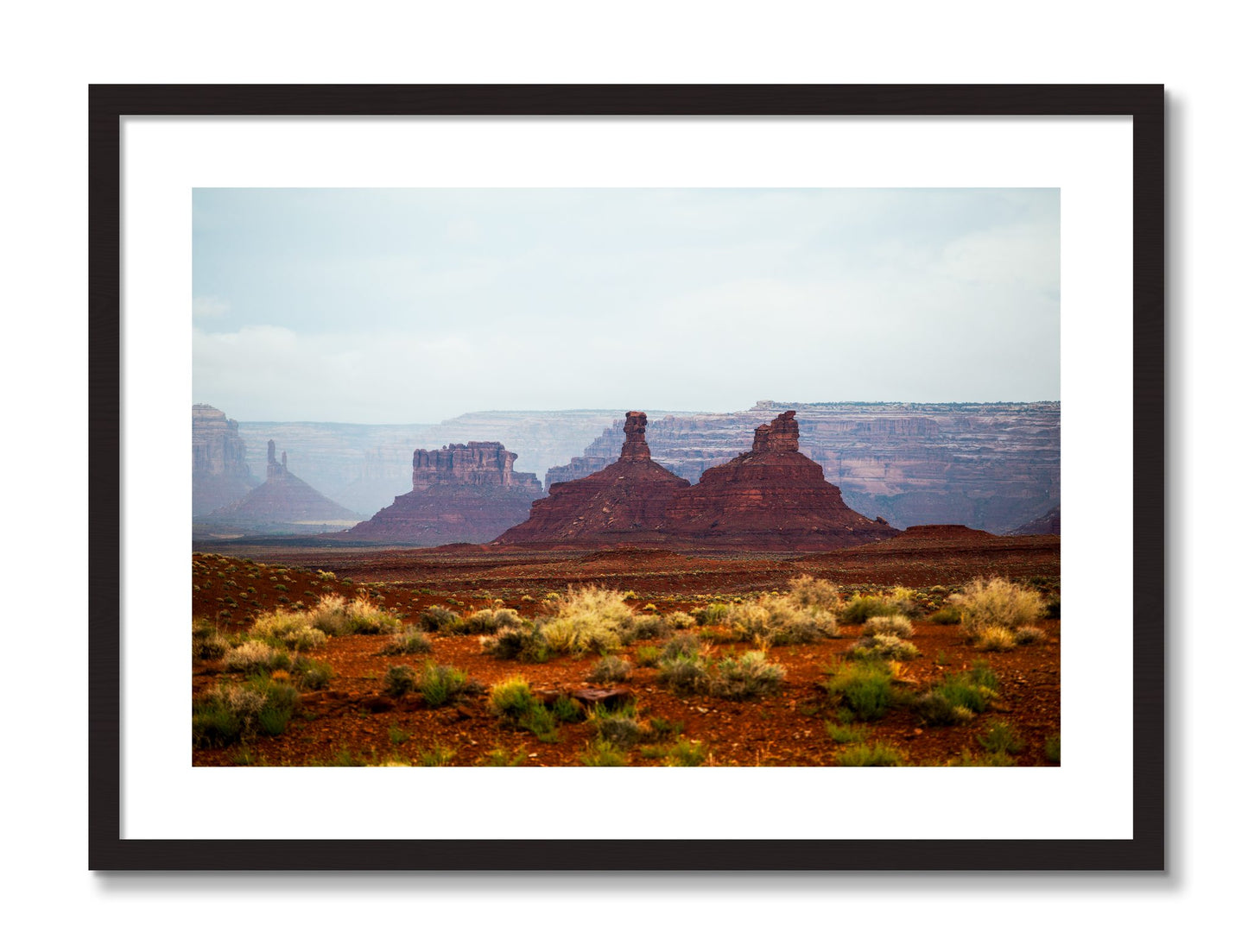 Framed photograph of Pillars by Dylan Ozanich, Black Walnut frame, Borders