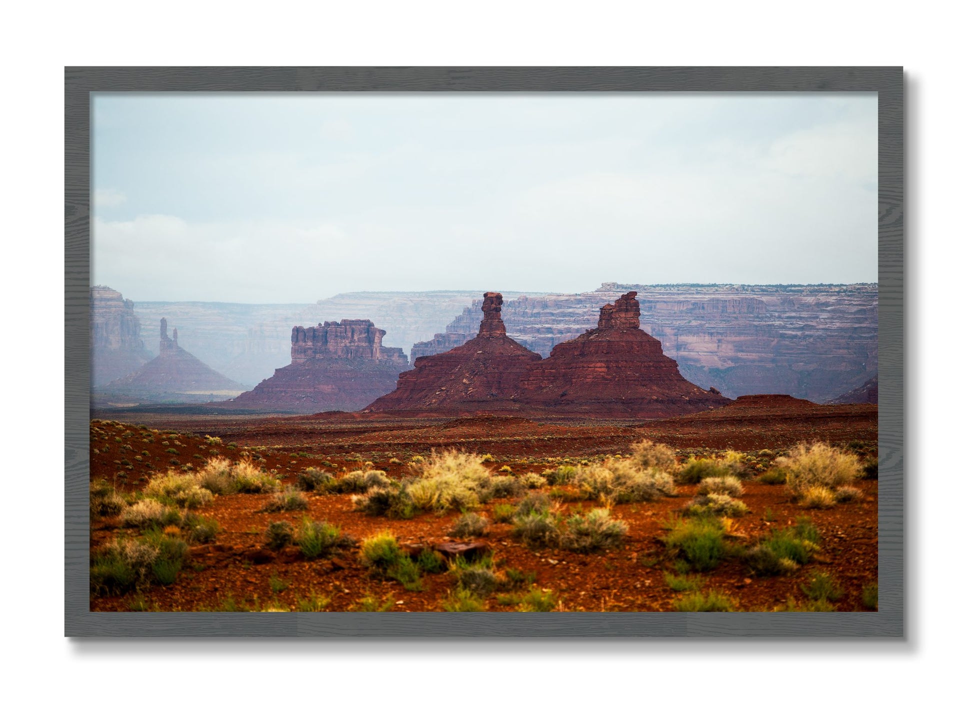 Framed photograph of Pillars by Dylan Ozanich, Grey frame, Full Bleed