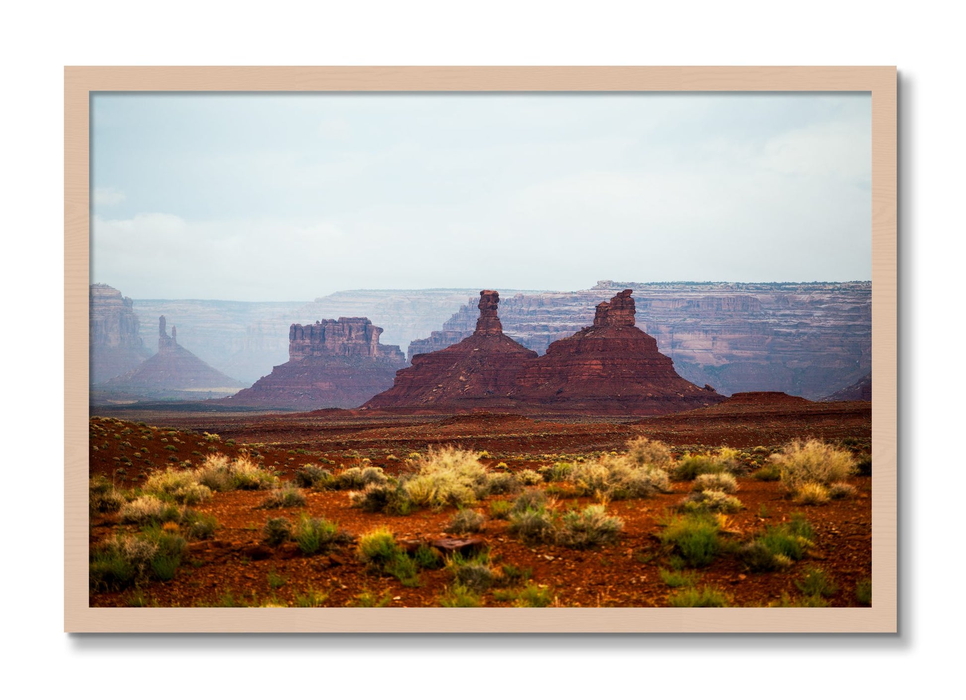 Framed photograph of Pillars by Dylan Ozanich, Maple frame, Full Bleed