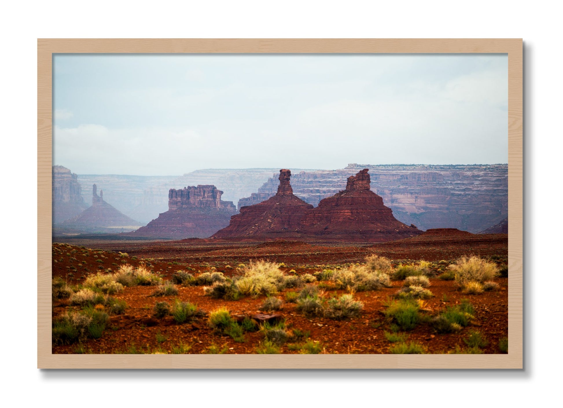 Framed photograph of Pillars by Dylan Ozanich, Oak frame, Full Bleed