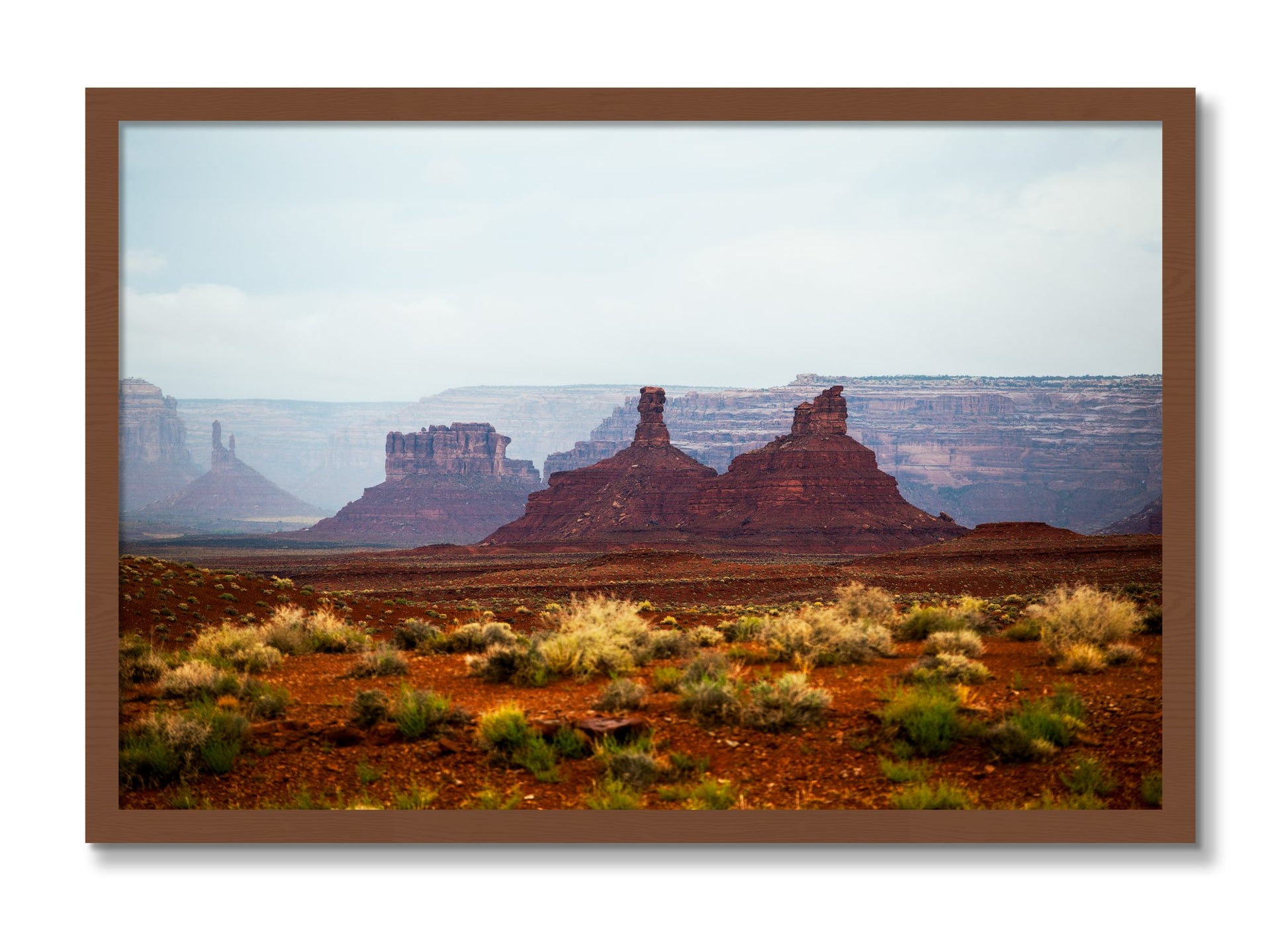 Framed photograph of Pillars by Dylan Ozanich, Walnut frame, Full Bleed