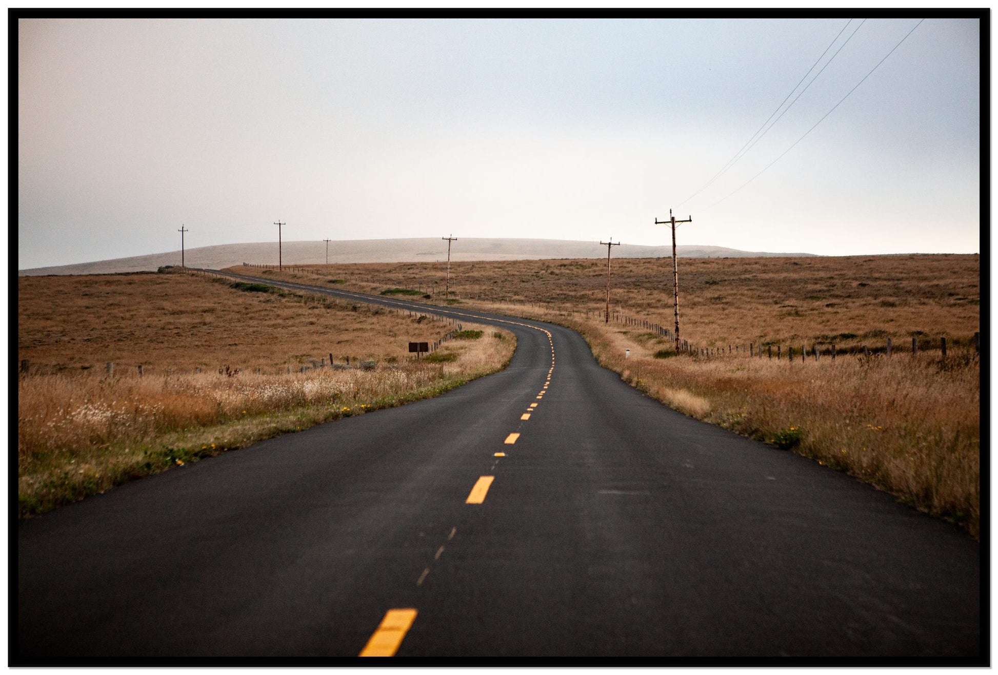 Point Reyes by Dylan Ozanich, 48×72 Full Bleed Print in a Black frame