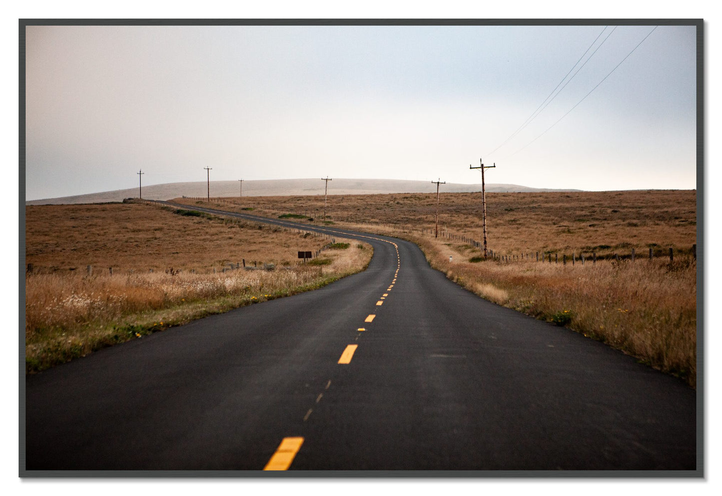 Point Reyes by Dylan Ozanich, 48×72 Full Bleed Print in a Grey frame