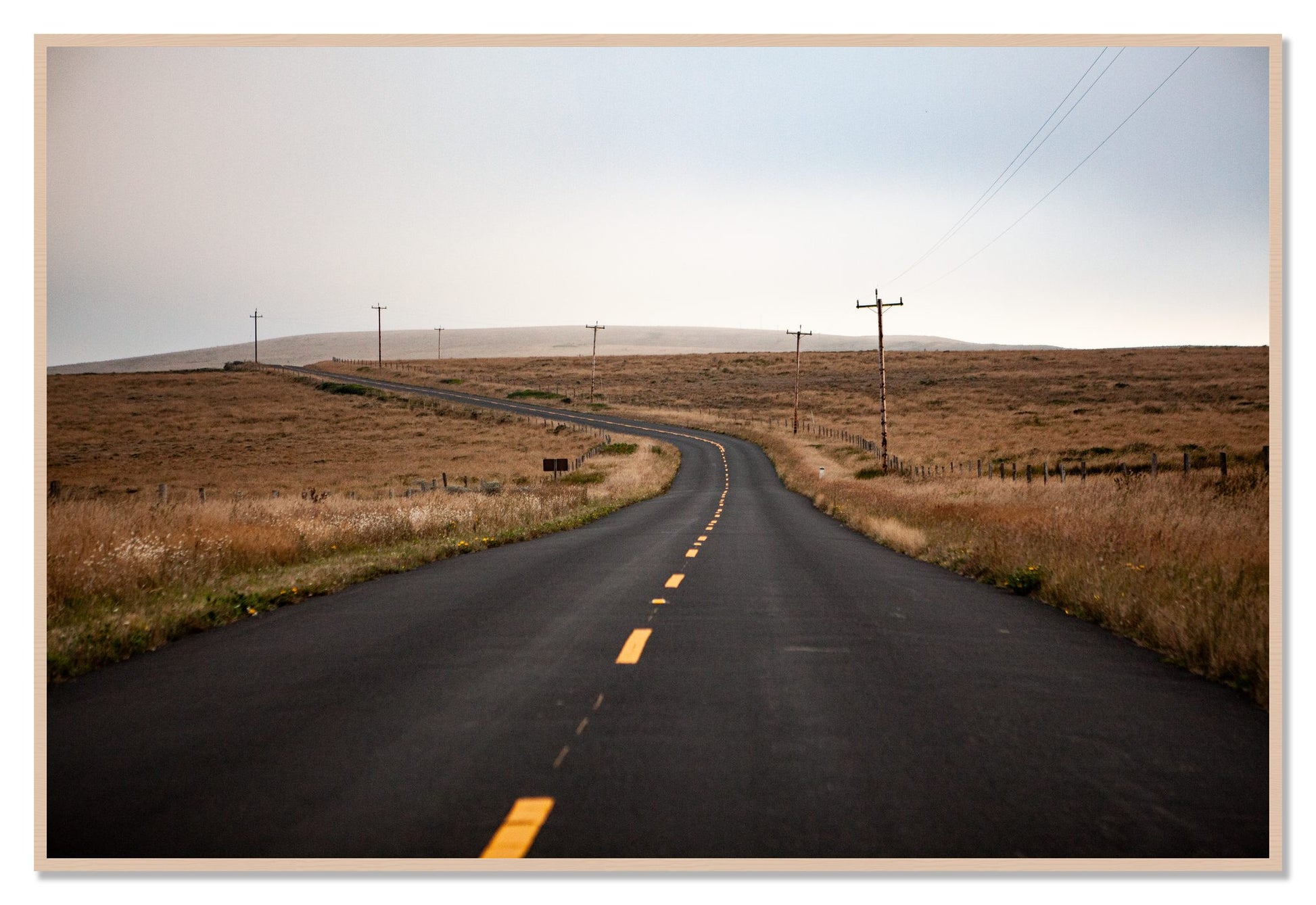 Point Reyes by Dylan Ozanich, 48×72 Full Bleed Print in a Maple frame