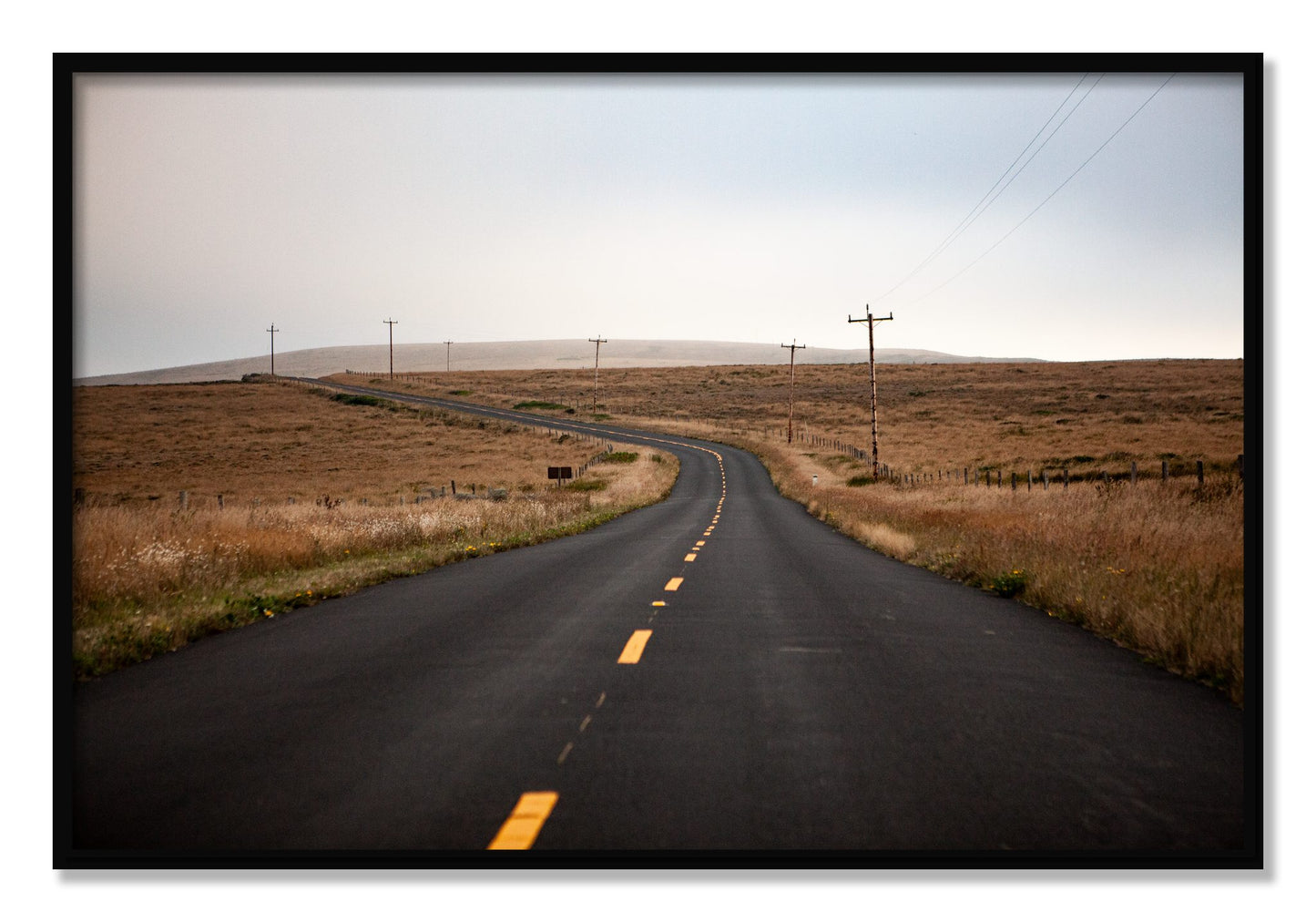 Framed photograph of Point Reyes by Dylan Ozanich, Black frame, Full Bleed