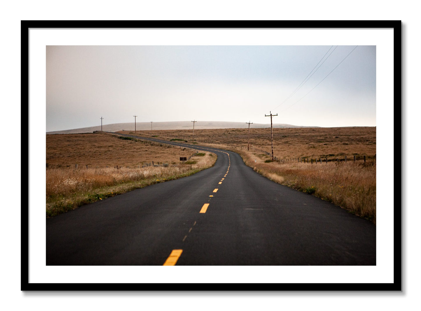 Framed photograph of Point Reyes by Dylan Ozanich, Black frame, Borders