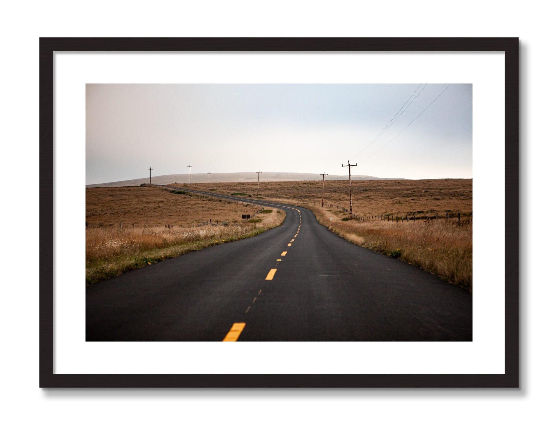 Framed photograph of Point Reyes by Dylan Ozanich, Black frame, Borders
