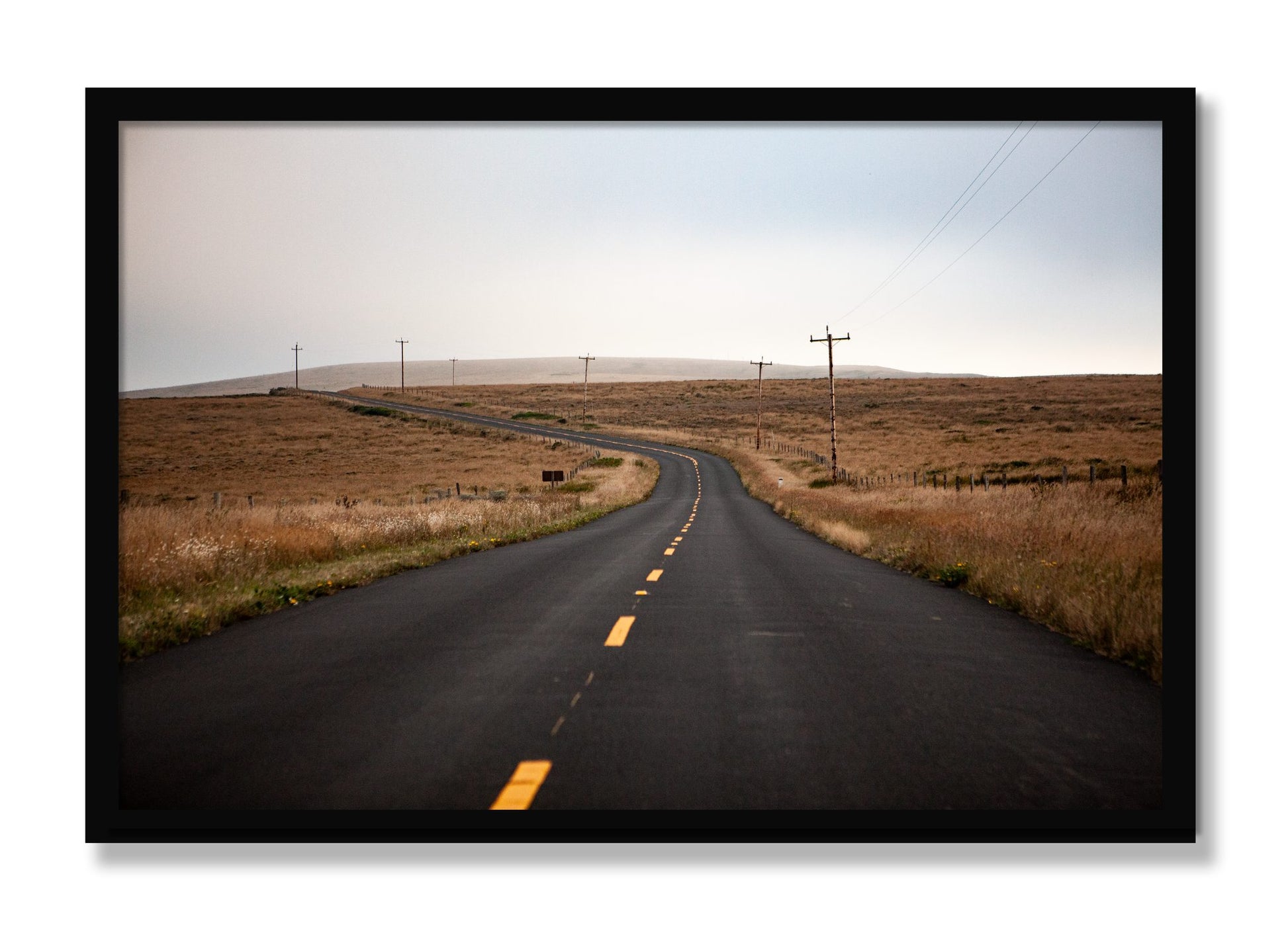 Framed photograph of Point Reyes by Dylan Ozanich, Black frame, Full Bleed