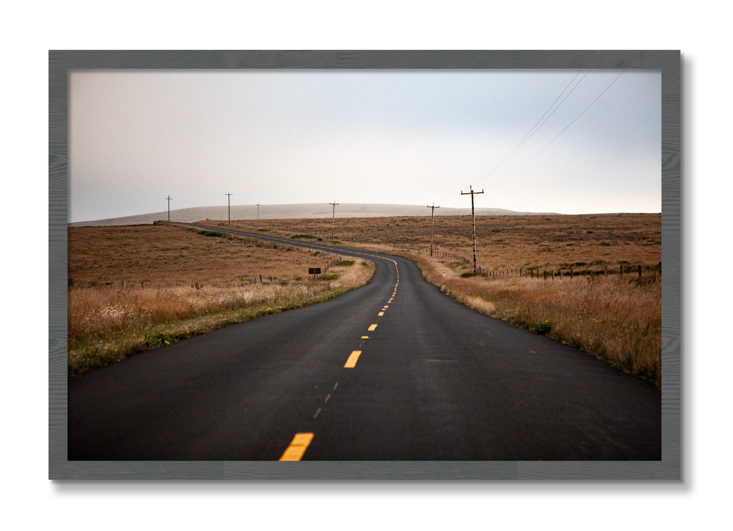 Framed photograph of Point Reyes by Dylan Ozanich, Grey frame, Full Bleed