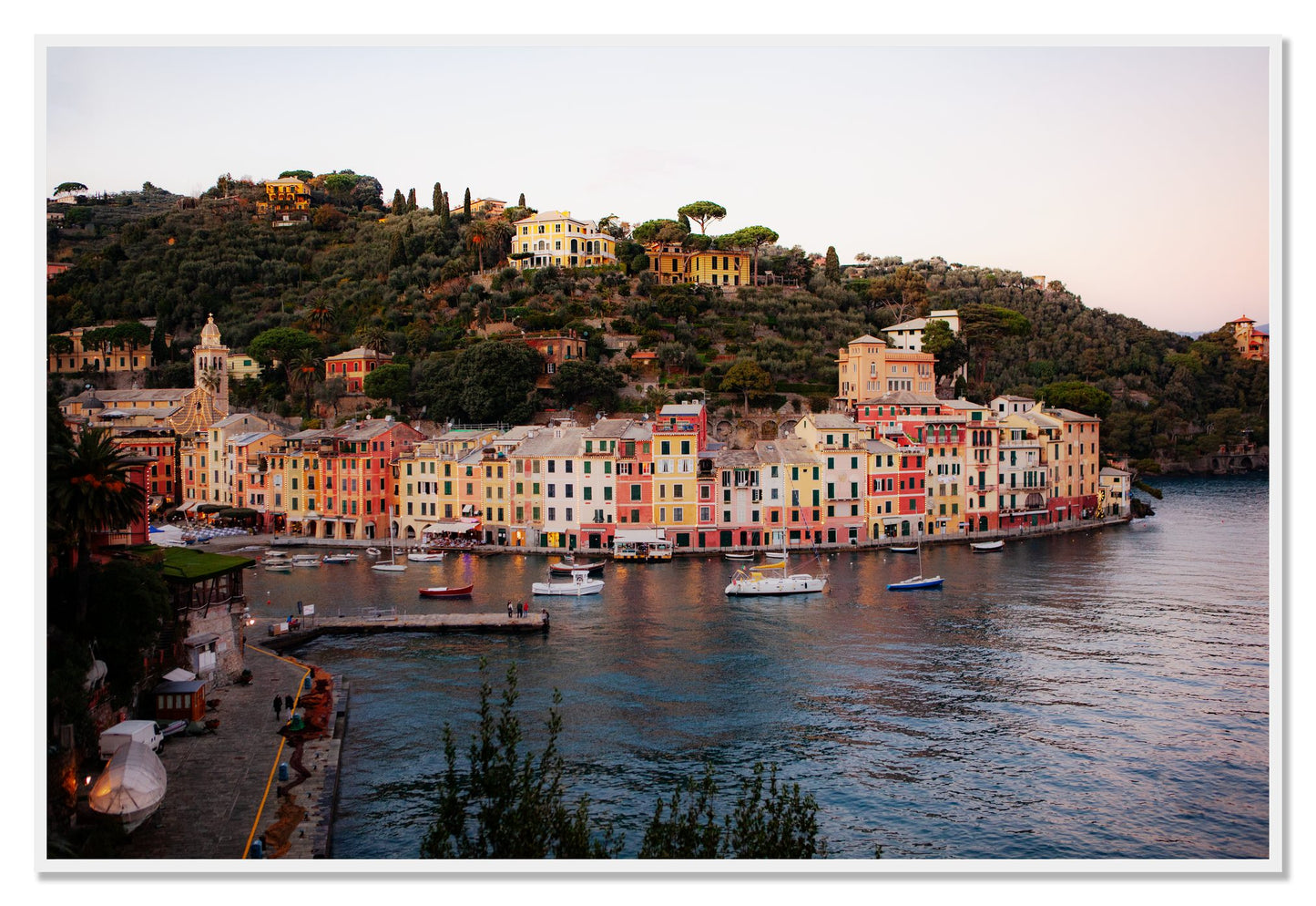 Portofino Italy by Dylan Ozanich, 48×72 Full Bleed Print in a White frame