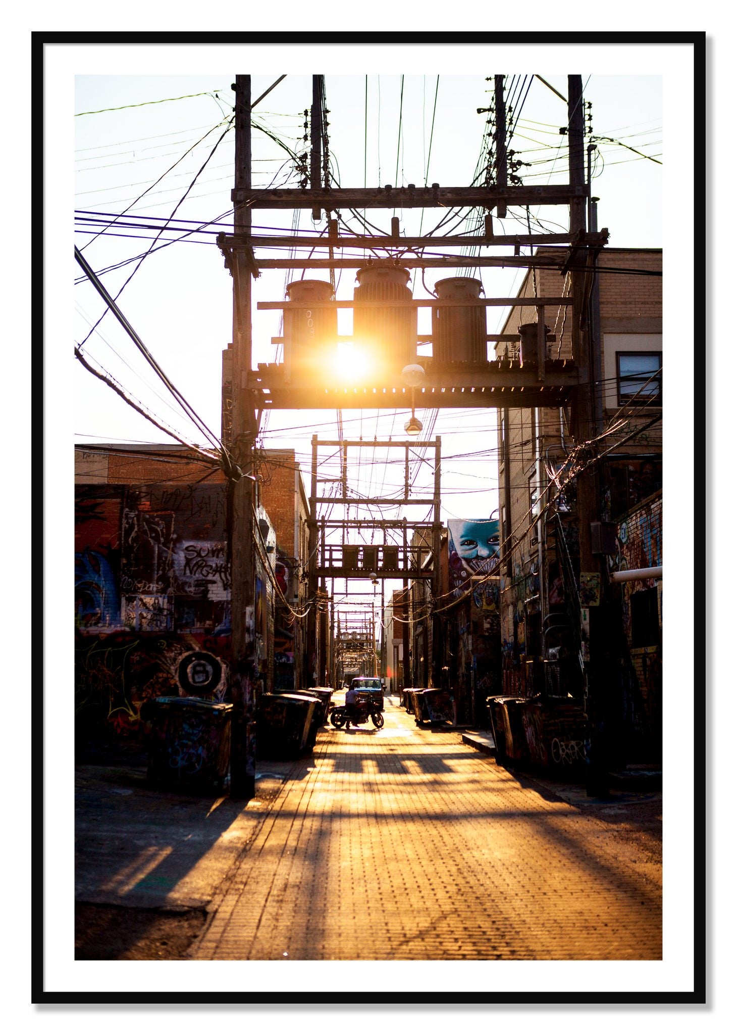 Framed photograph of Power by Dylan Ozanich, Black frame, Borders