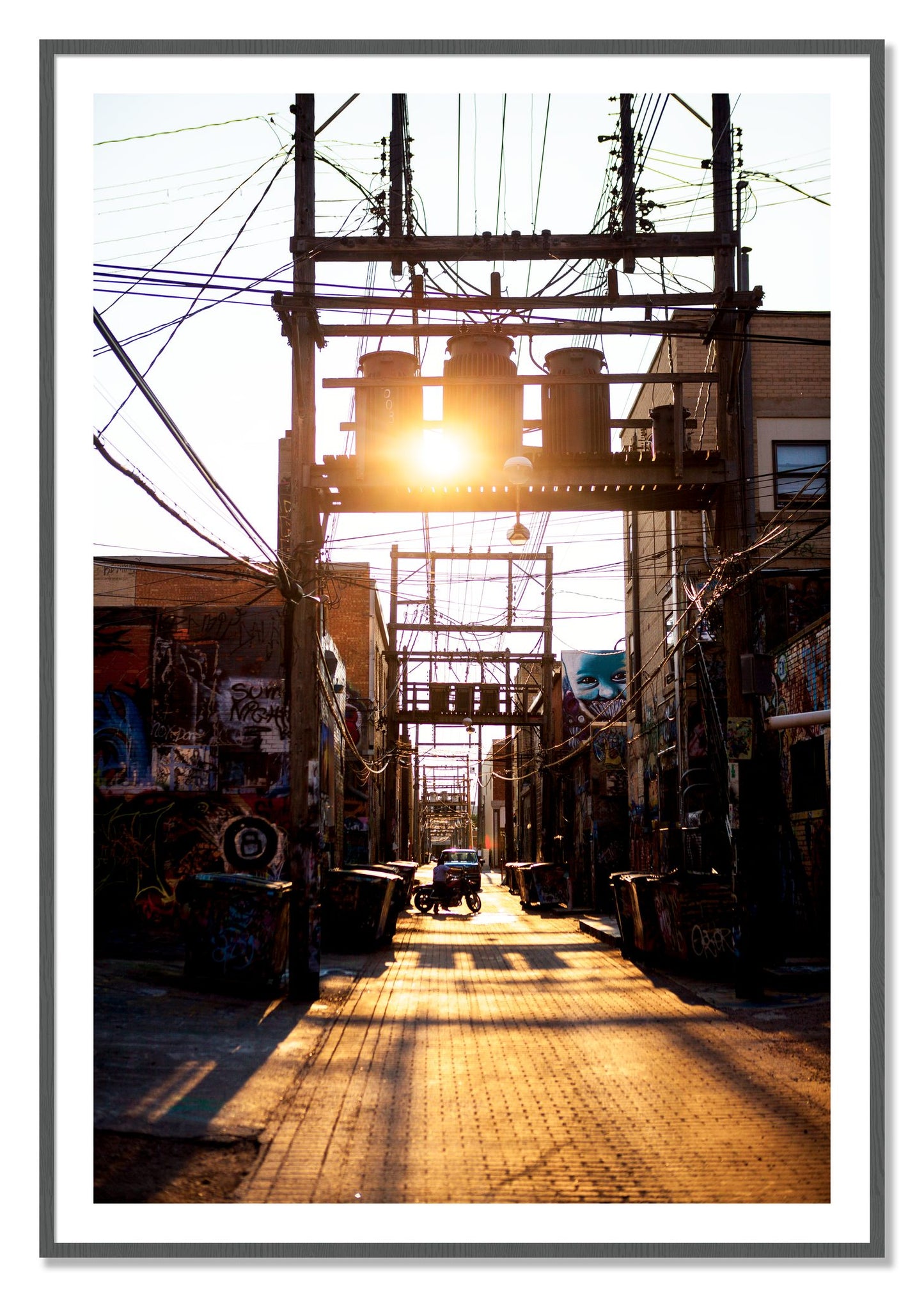 Framed photograph of Power by Dylan Ozanich, Grey frame, Borders