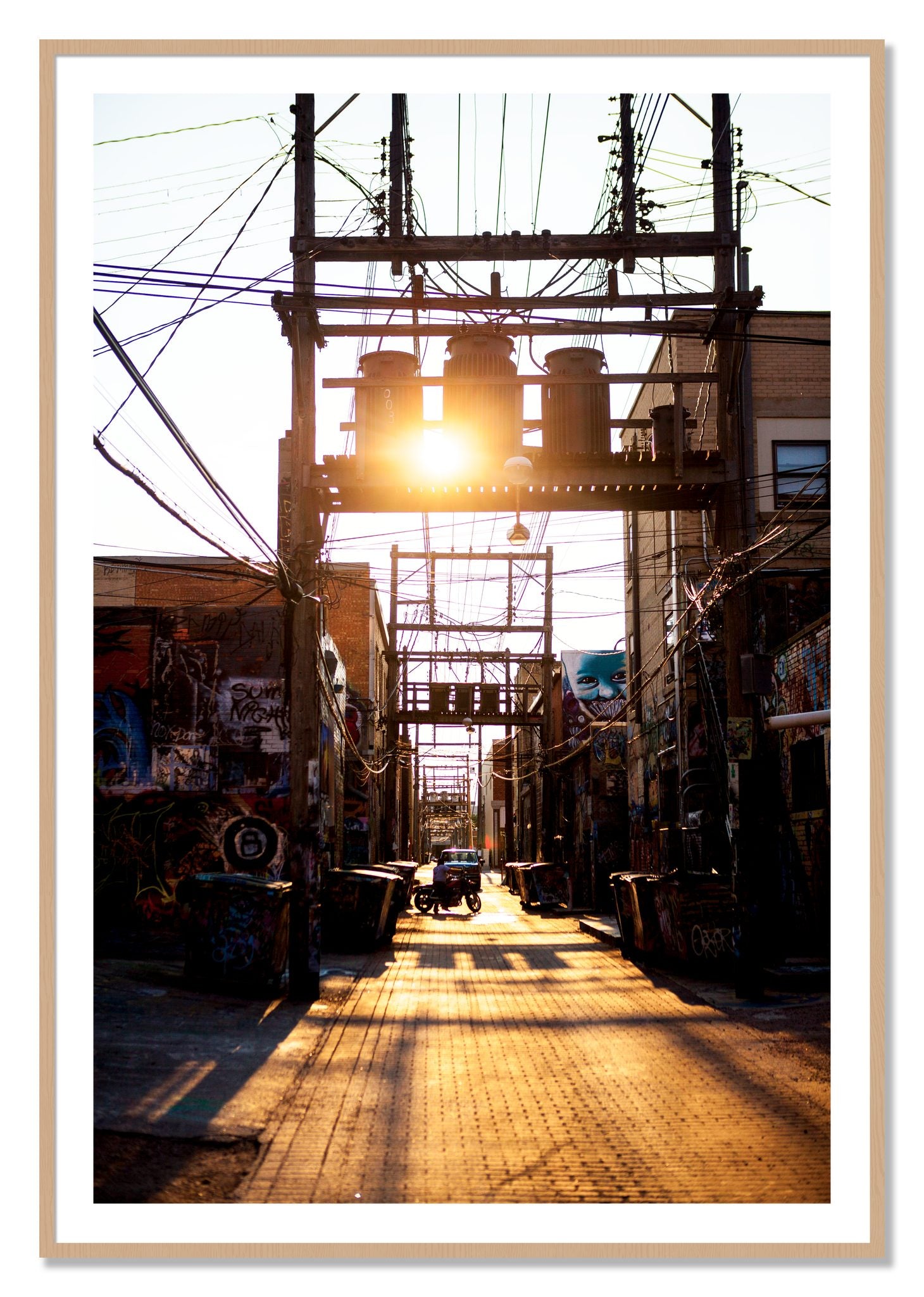 Framed photograph of Power by Dylan Ozanich, Oak frame, Borders