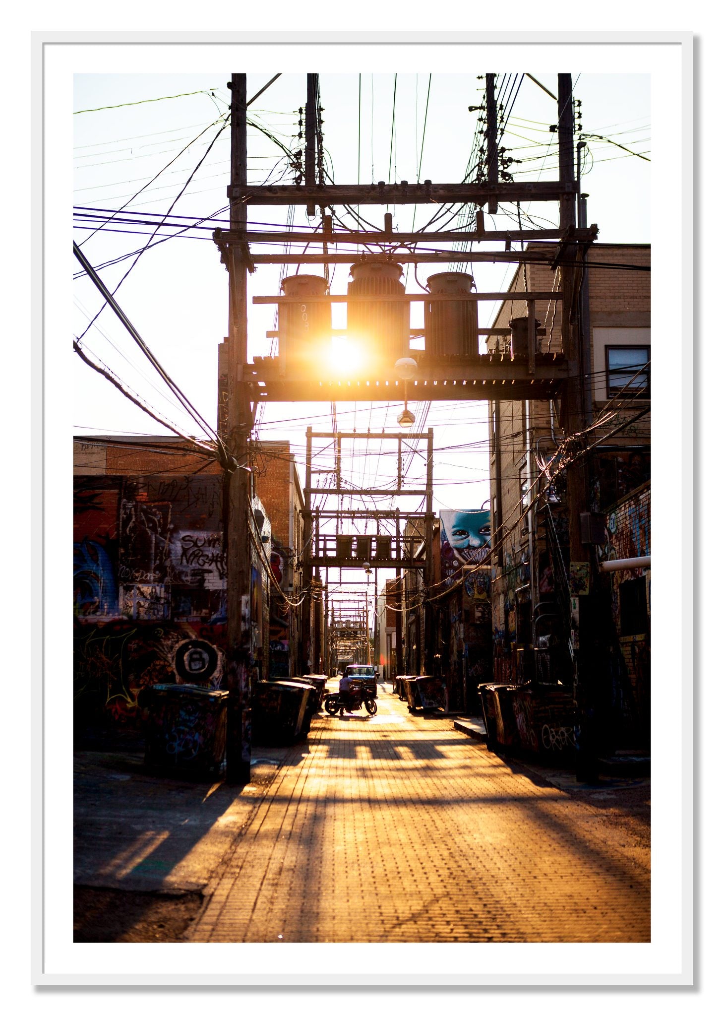 Framed photograph of Power by Dylan Ozanich, White frame, Borders