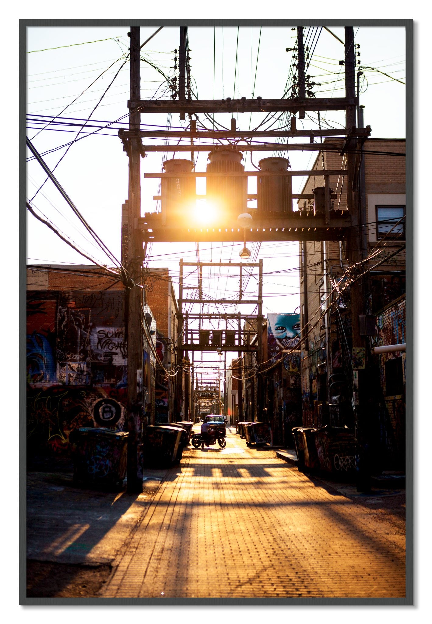Framed photograph of Power by Dylan Ozanich, Grey frame, Full Bleed