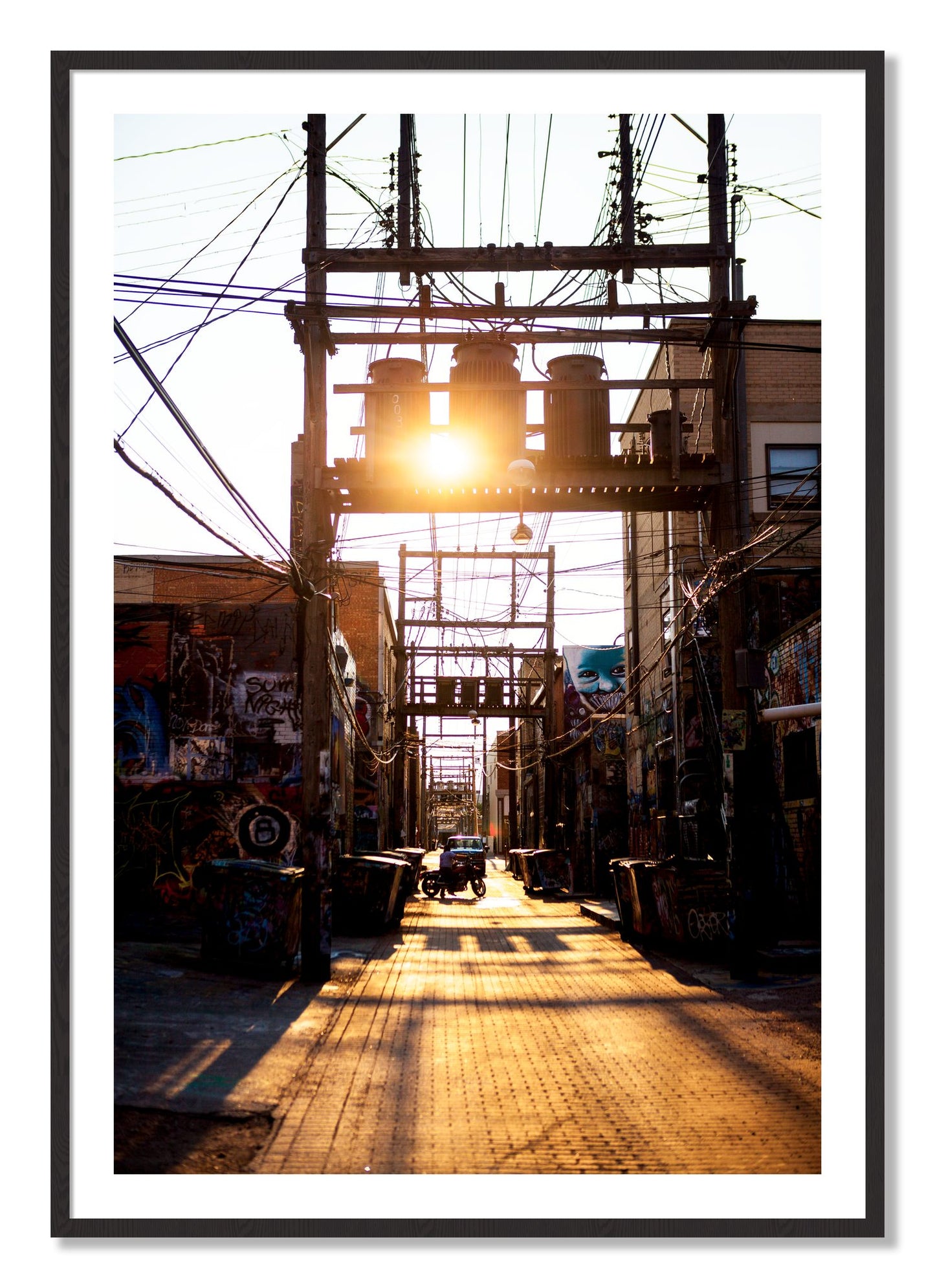 Framed photograph of Power by Dylan Ozanich, Black Walnut frame, Borders