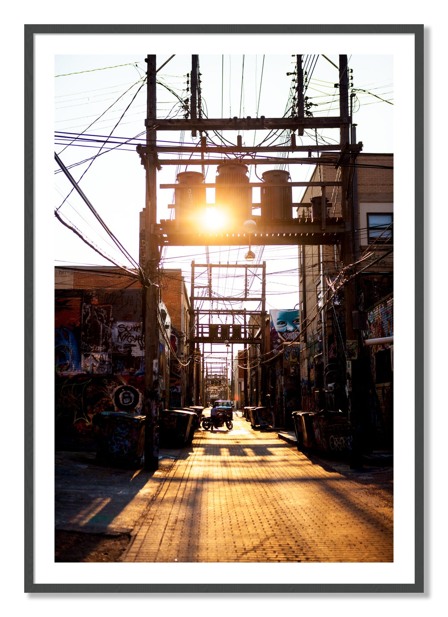 Framed photograph of Power by Dylan Ozanich, Grey frame, Borders