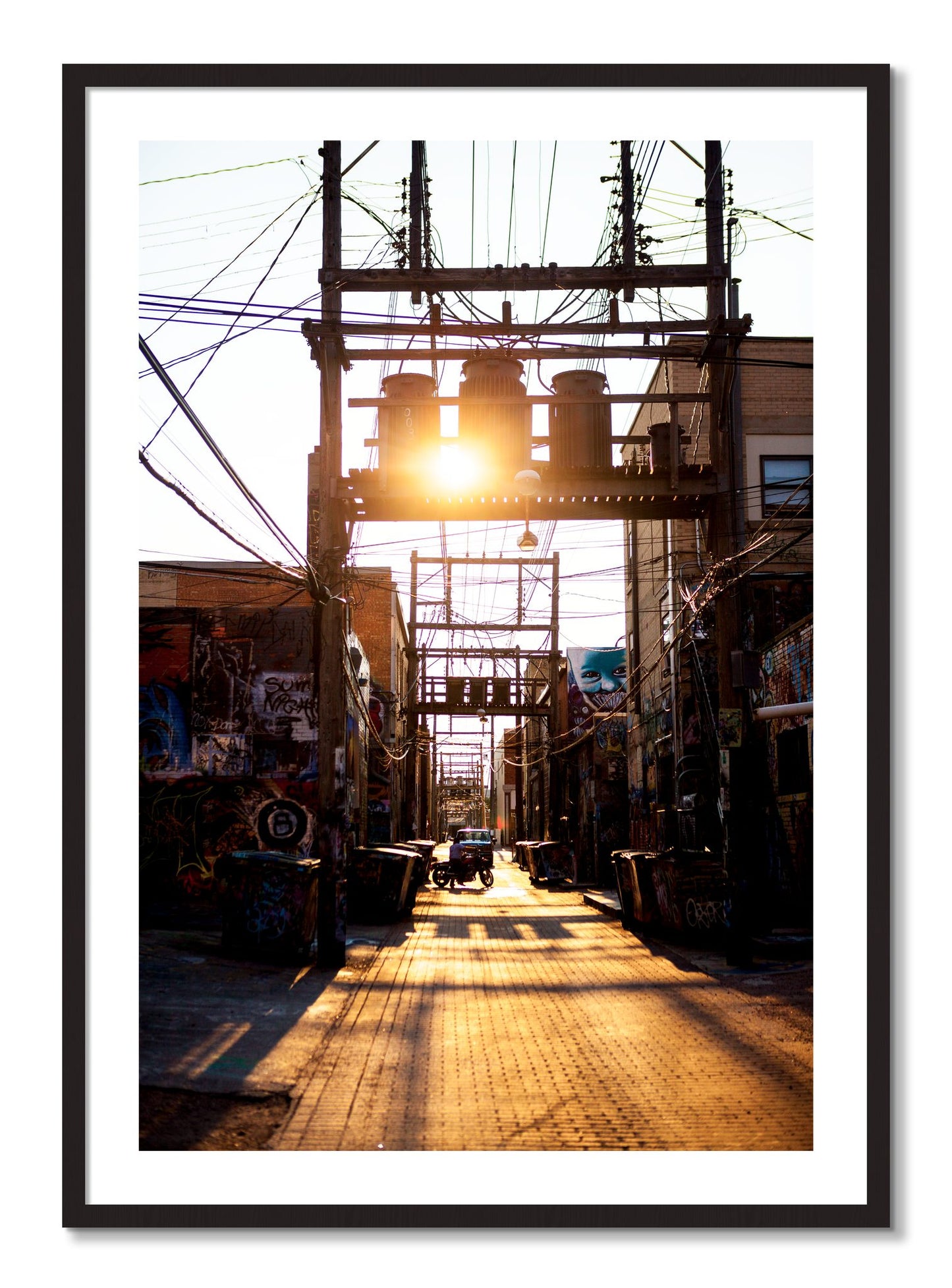 Framed photograph of Power by Dylan Ozanich, Black Walnut frame, Borders