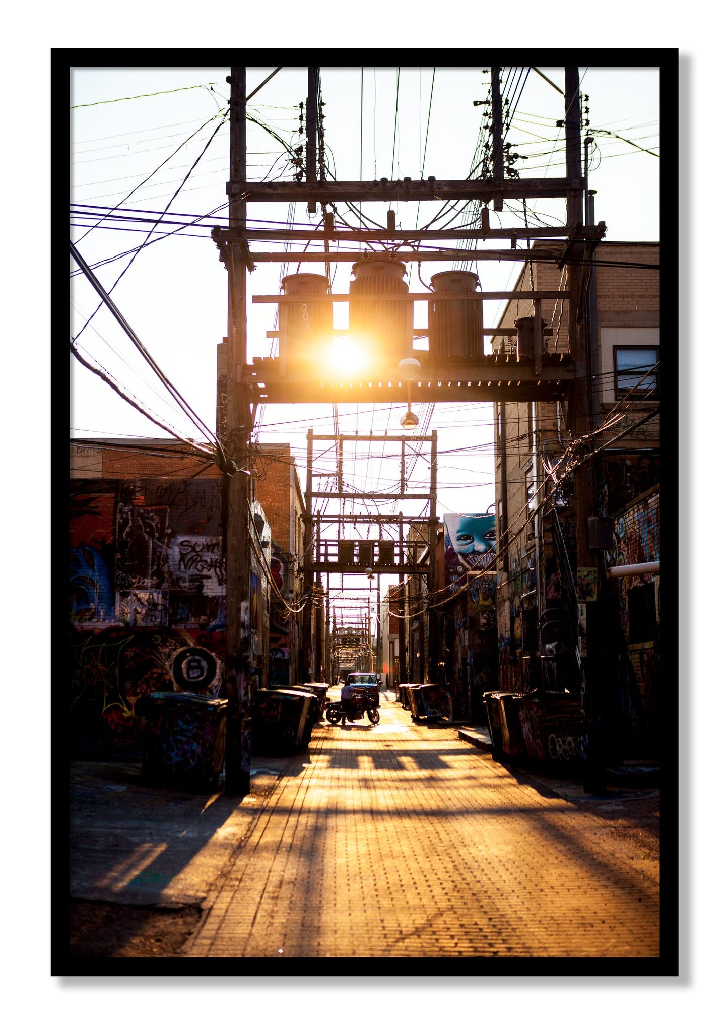 Framed photograph of Power by Dylan Ozanich, Black frame, Full Bleed