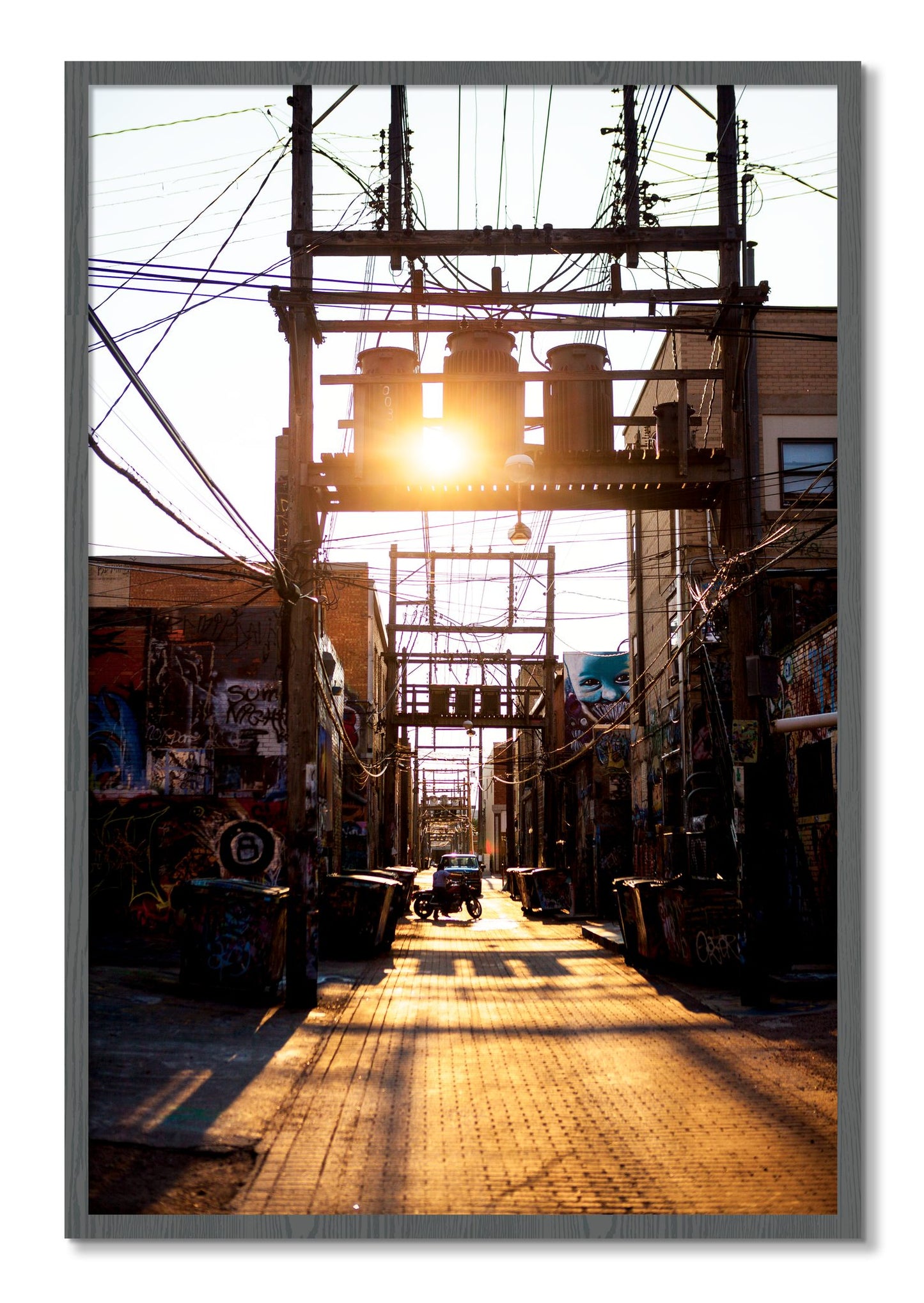 Framed photograph of Power by Dylan Ozanich, Grey frame, Full Bleed