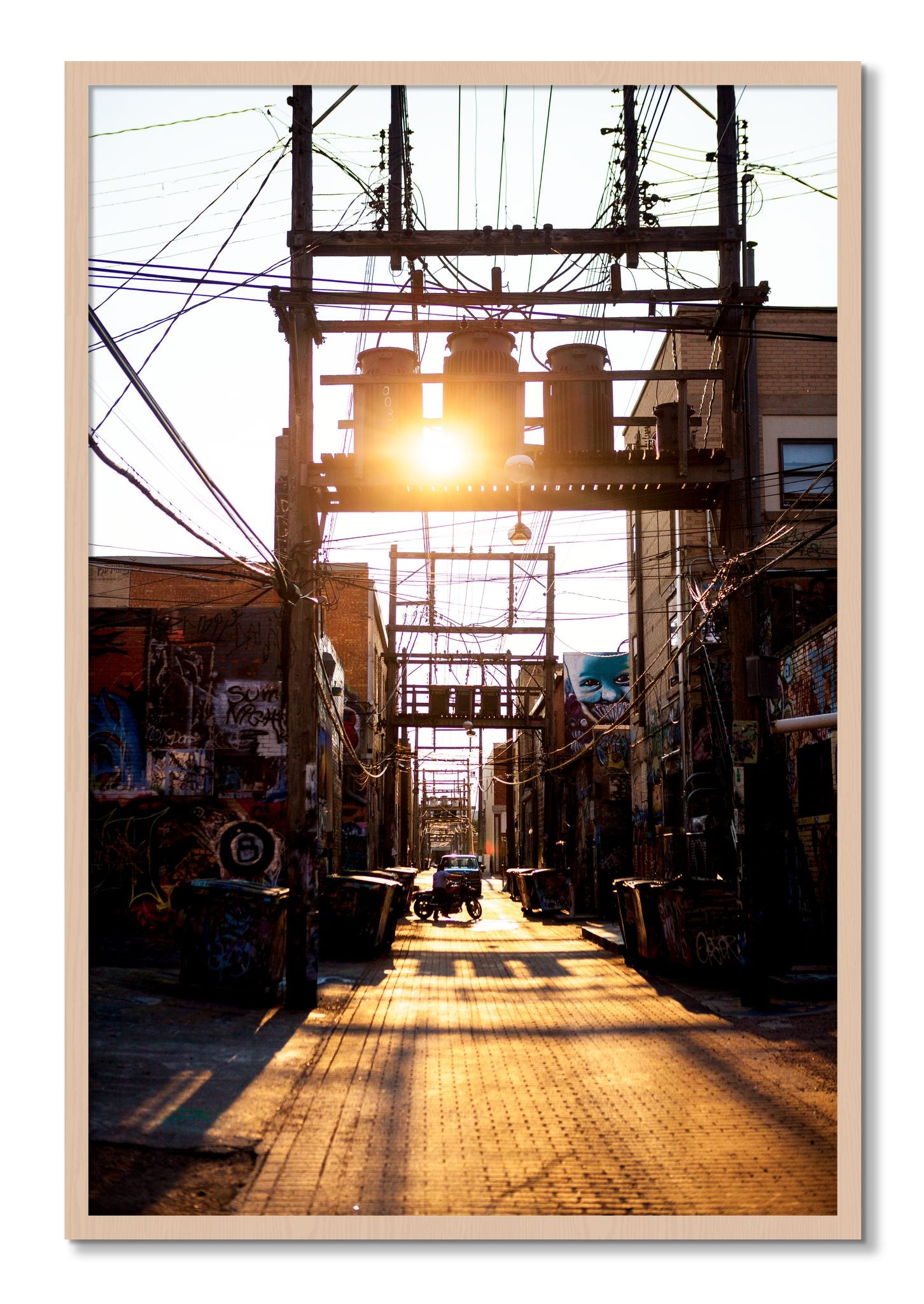 Framed photograph of Power by Dylan Ozanich, Maple frame, Full Bleed