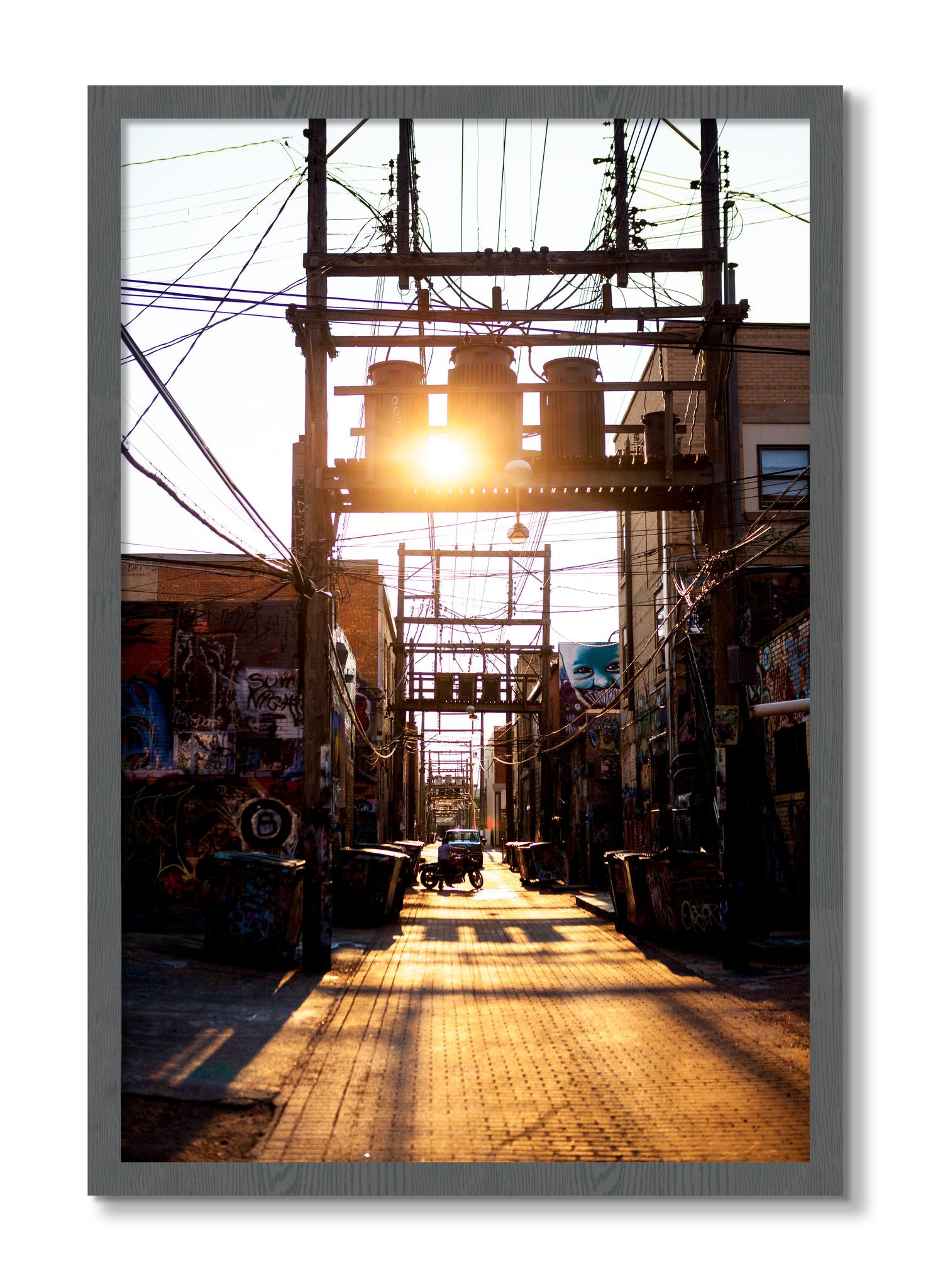 Framed photograph of Power by Dylan Ozanich, Grey frame, Full Bleed