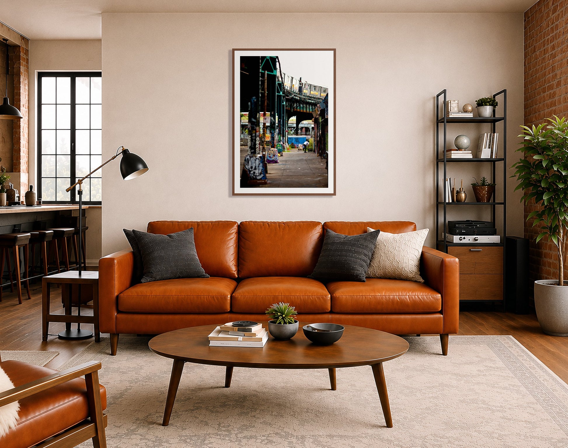 Framed photograph of Queens by Dylan Ozanich displayed on a wall