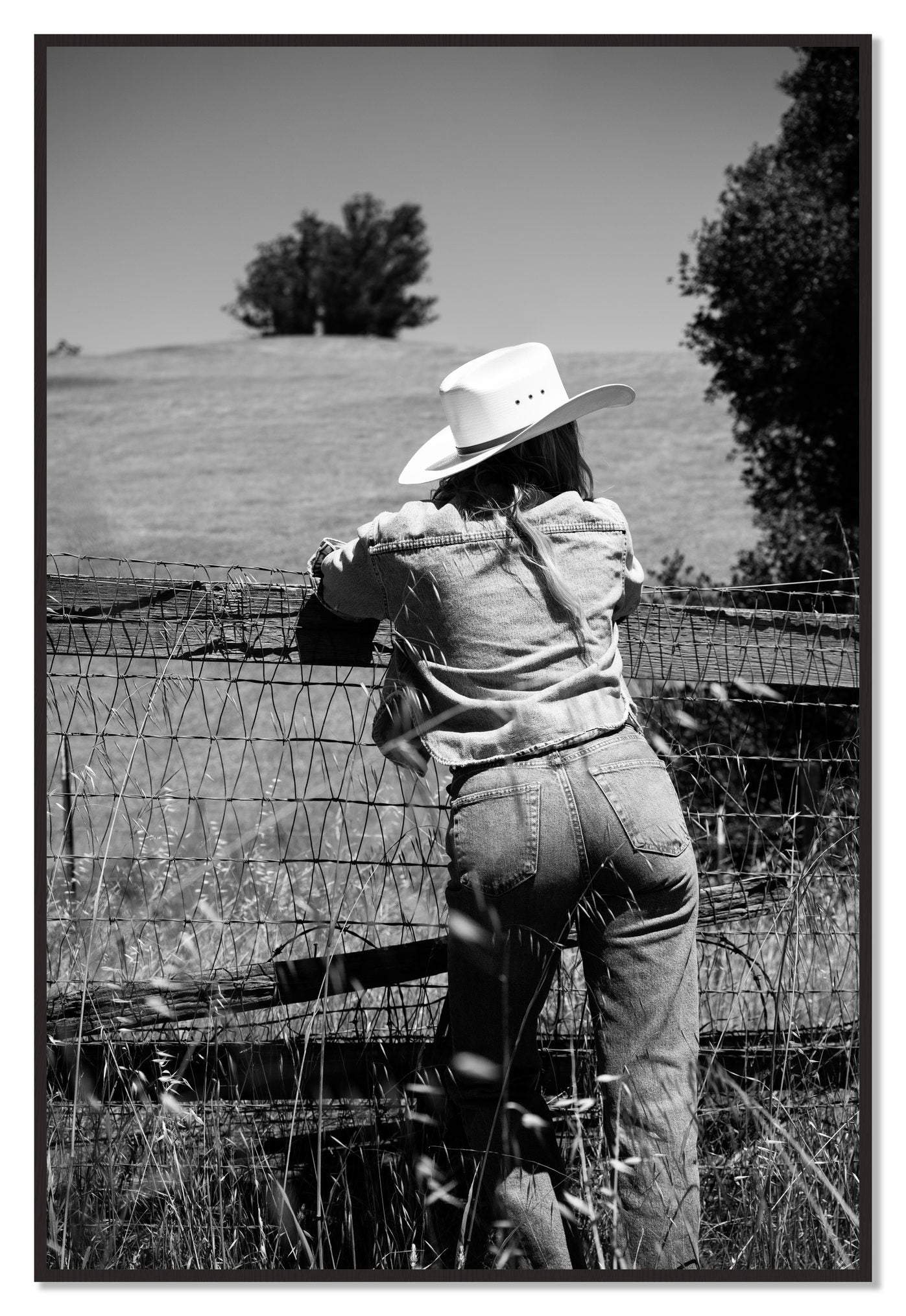 Ranch Days by Dylan Ozanich, 48×72 Full Bleed Print in a Black Walnut frame