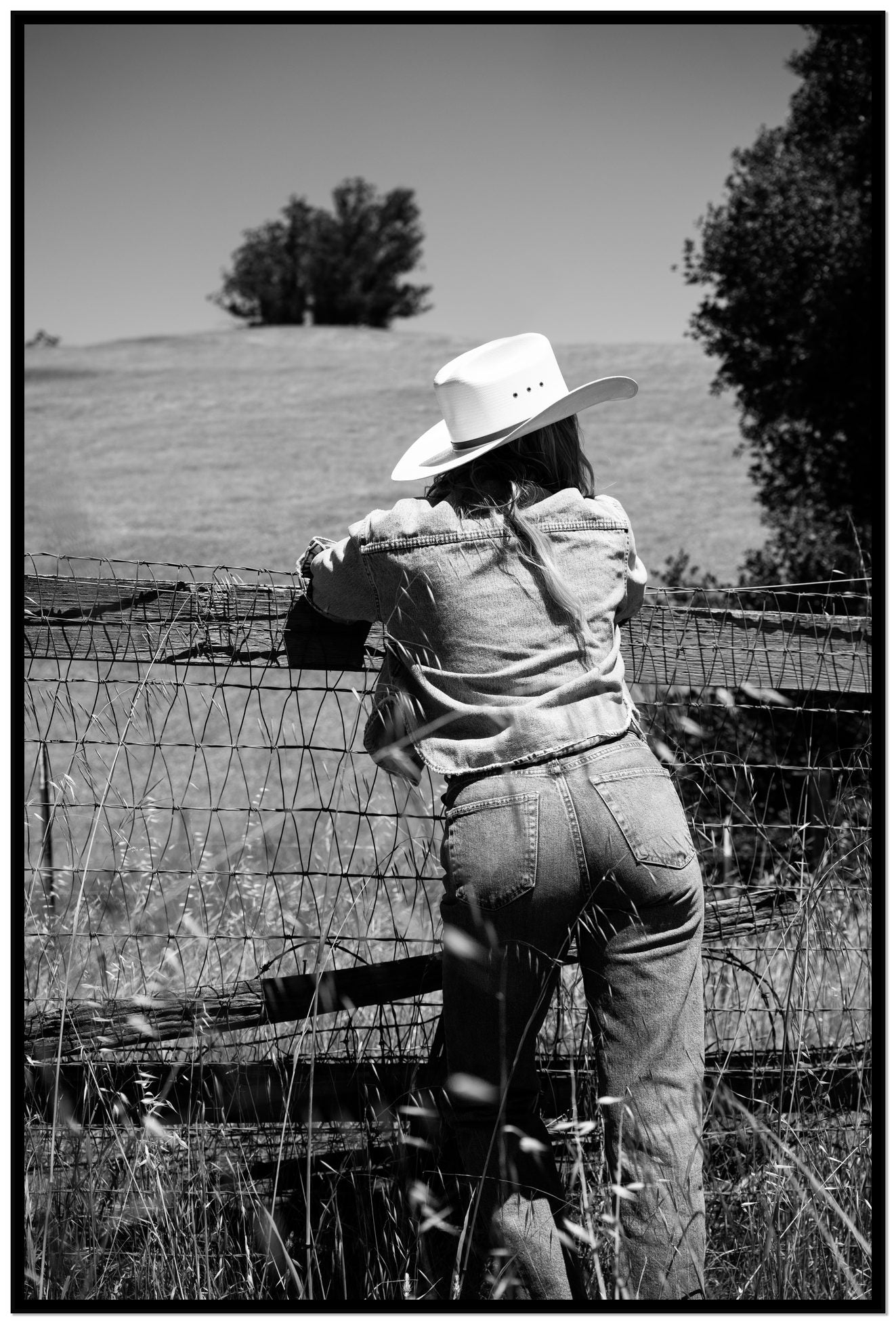 Ranch Days by Dylan Ozanich, 48×72 Full Bleed Print in a Black frame