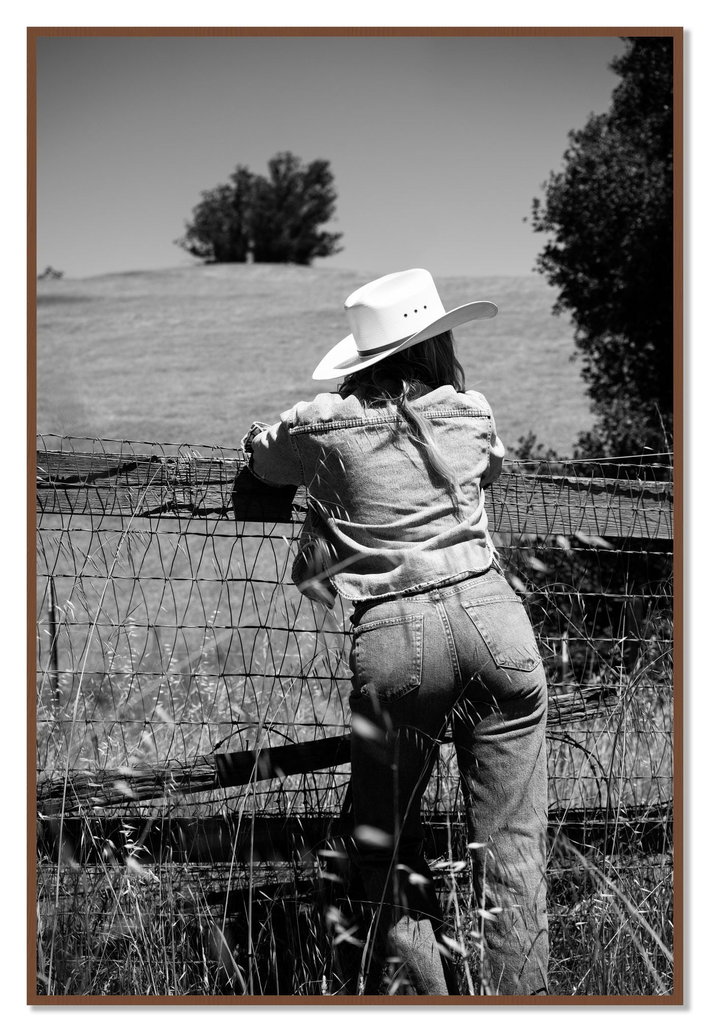 Ranch Days by Dylan Ozanich, 48×72 Full Bleed Print in a Walnut frame